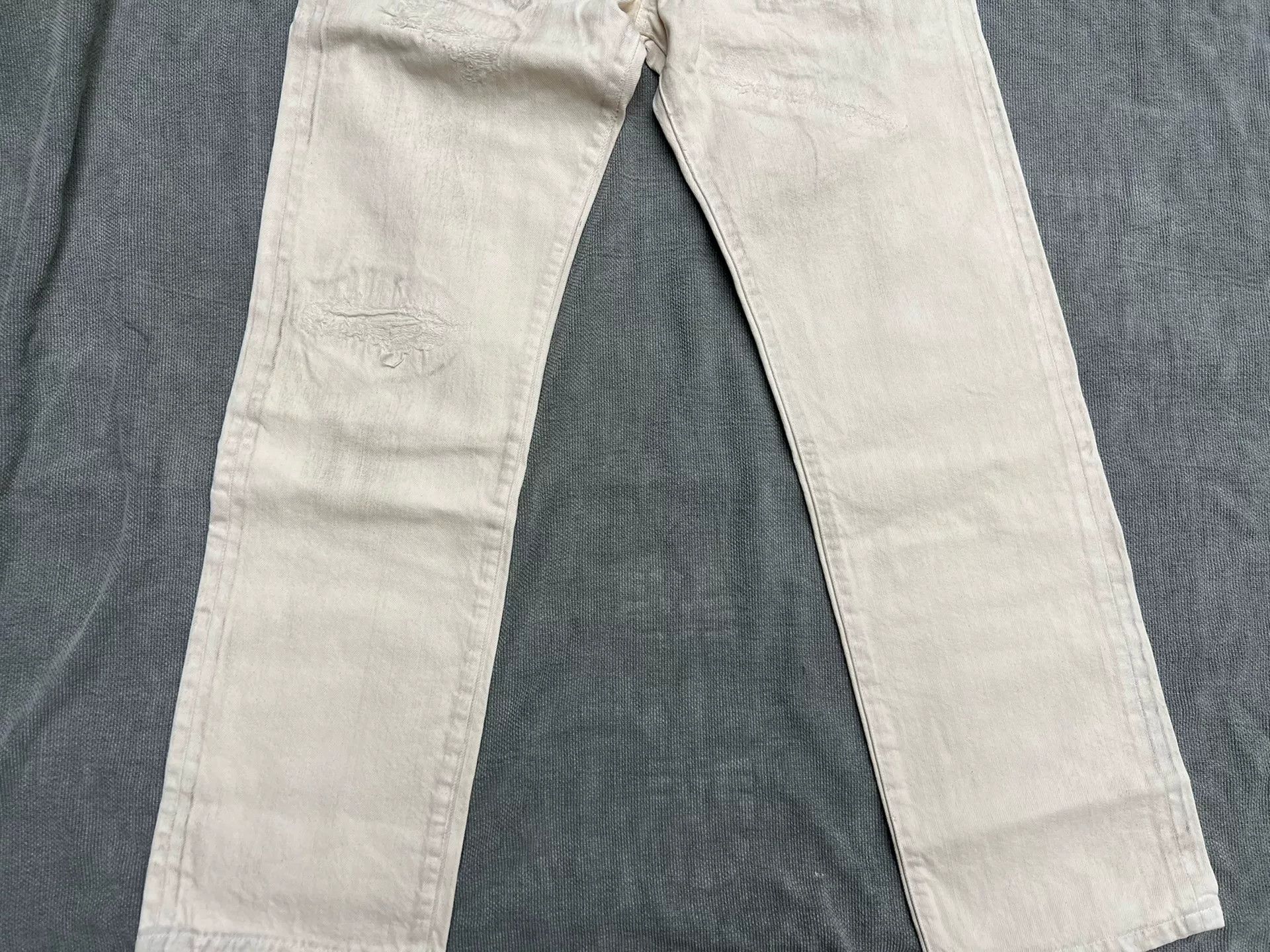 Japanese Brand Old Crow Glad Hand White Denim Pants Size US 26 / EU 42 - 8 Thumbnail