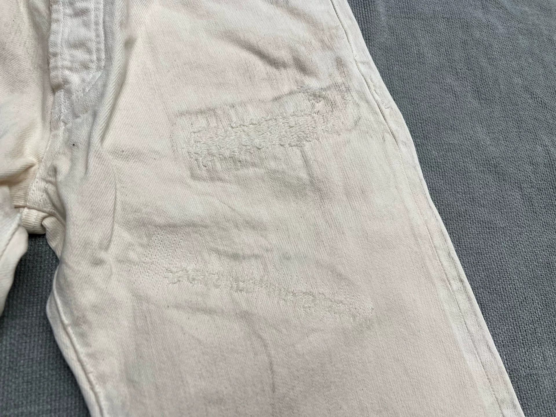 Japanese Brand Old Crow Glad Hand White Denim Pants Size US 26 / EU 42 - 3 Thumbnail