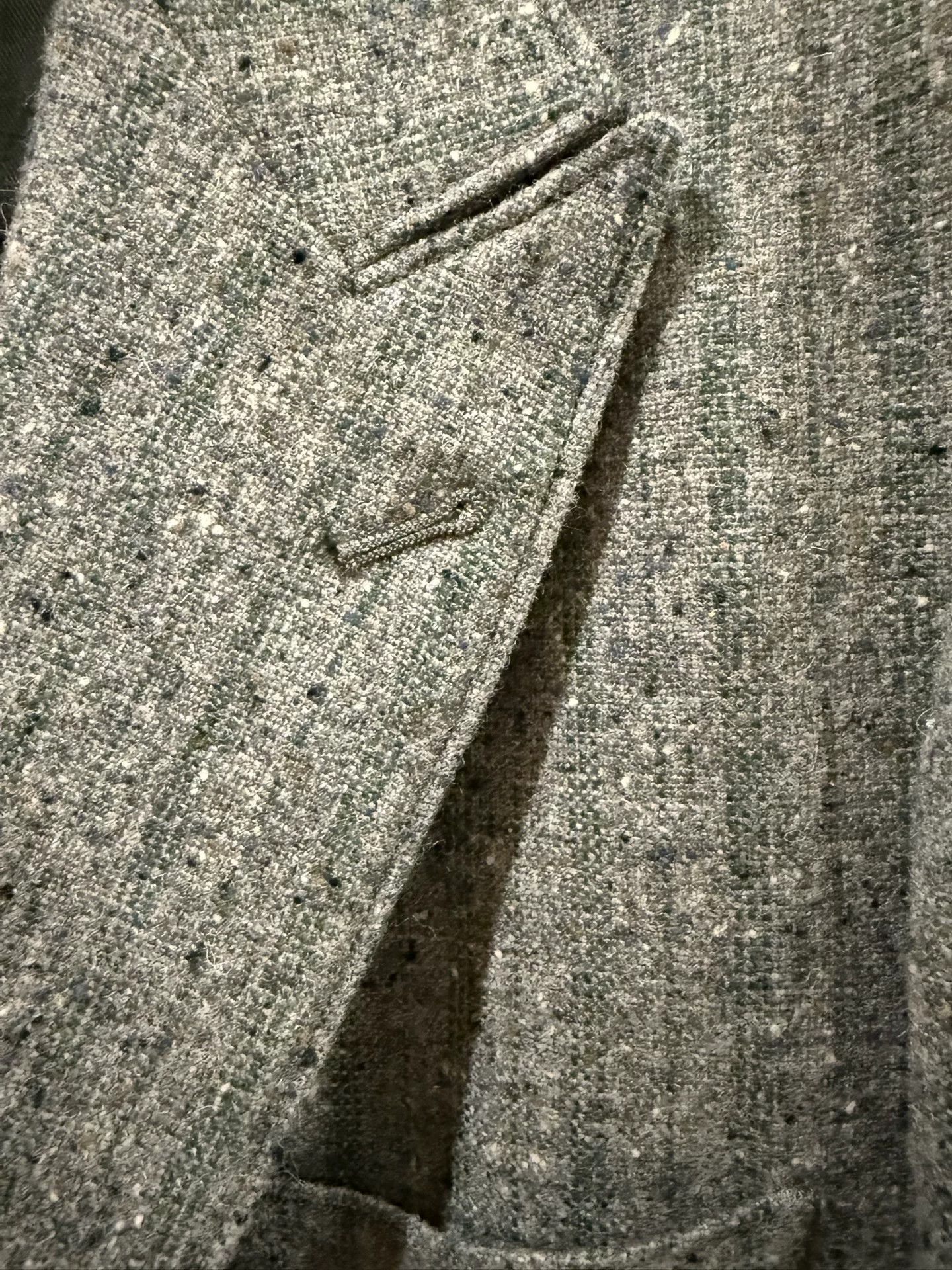 Japanese Brand 30s Cut Peak Lapel Donegal Tweed Jacket Size US M / EU 48-50 / 2 - 3 Thumbnail