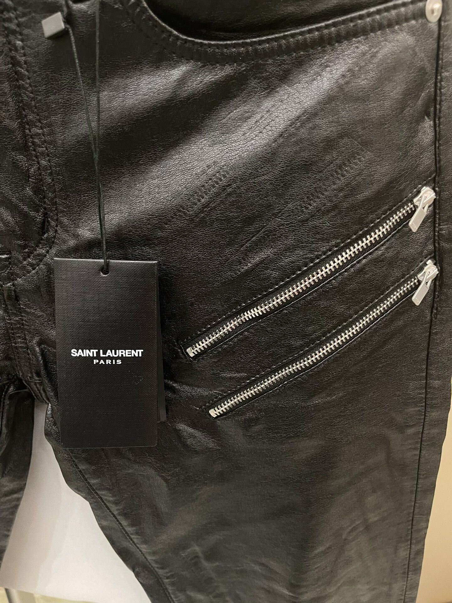 Saint Laurent Paris Saint Laurent Five-Zip Leather Pants Size US 30 / EU 46 - 3 Thumbnail