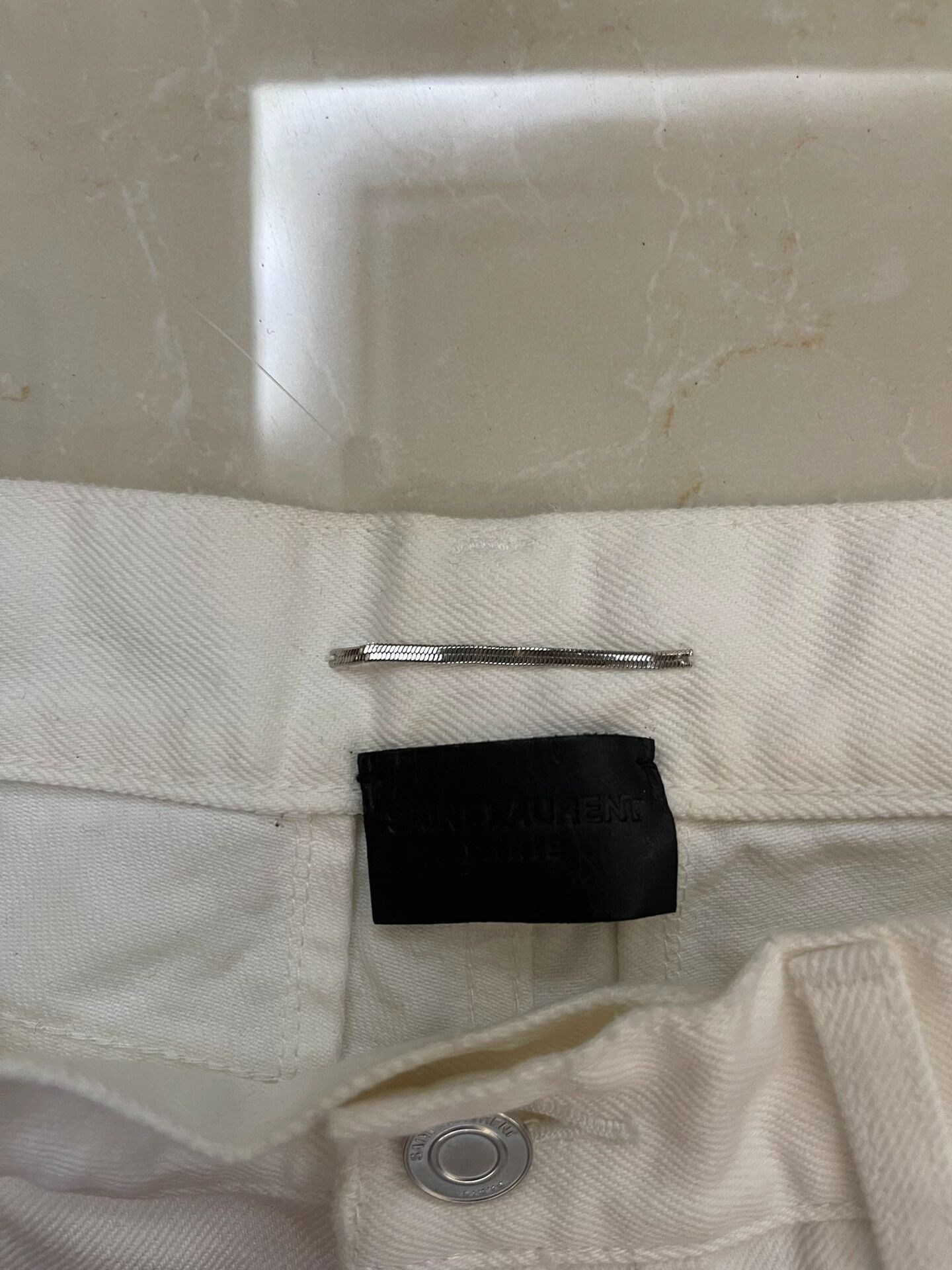 Saint Laurent Paris Saint Laurent Men's White New Jeans Size US 32 / EU 48 - 5 Thumbnail