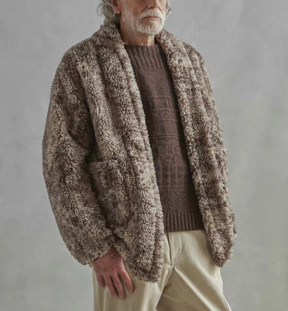 Japanese Brand OLD JOE Fleece Stand Collar Cardigan Size US L / EU 52-54 / 3 - 8 Thumbnail