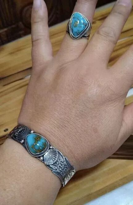 Japanese Brand Navajo Gary Reeves Turquoise Bracelet Size ONE SIZE - 3 Thumbnail