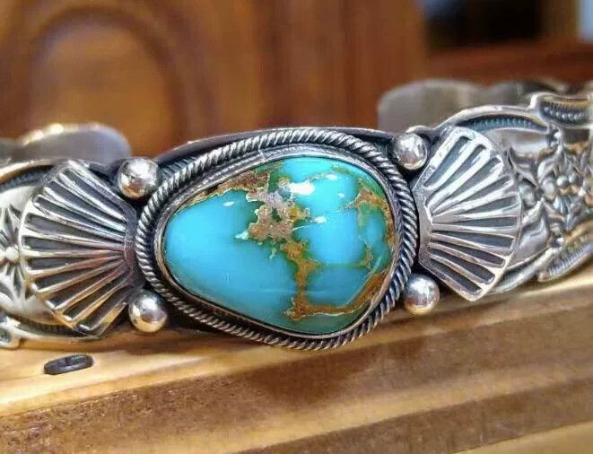 Japanese Brand Navajo Gary Reeves Turquoise Bracelet Size ONE SIZE - 2 Thumbnail