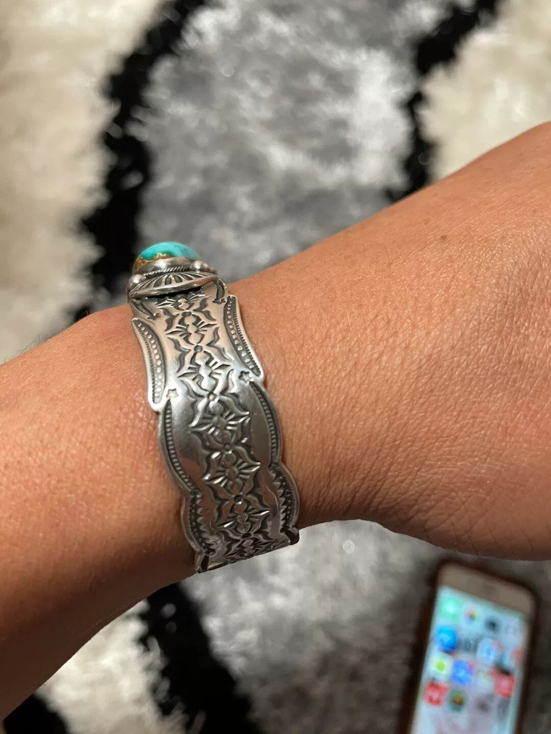 Japanese Brand Navajo Gary Reeves Turquoise Bracelet Size ONE SIZE - 5 Thumbnail