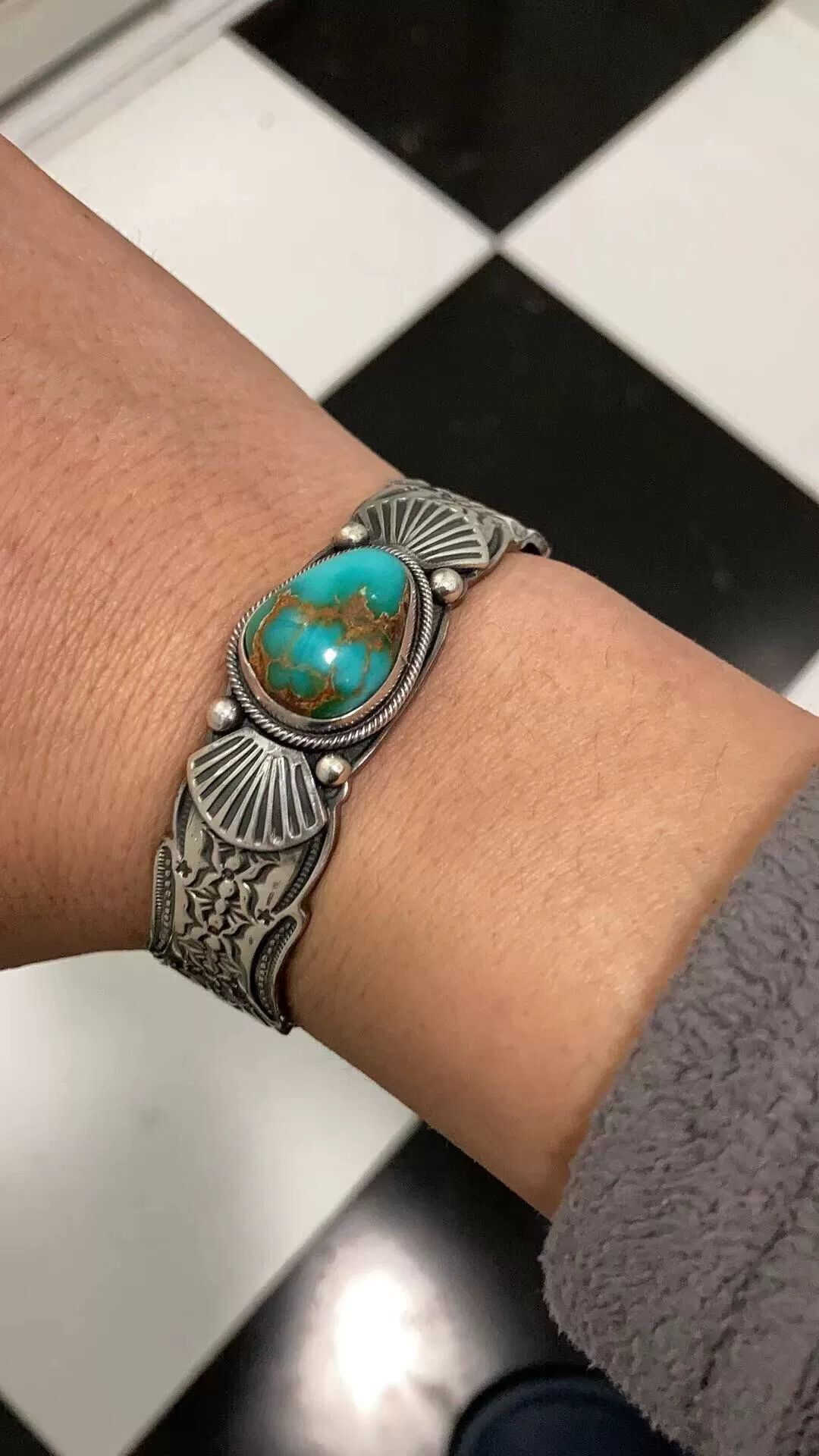 Japanese Brand Navajo Gary Reeves Turquoise Bracelet Size ONE SIZE - 4 Thumbnail