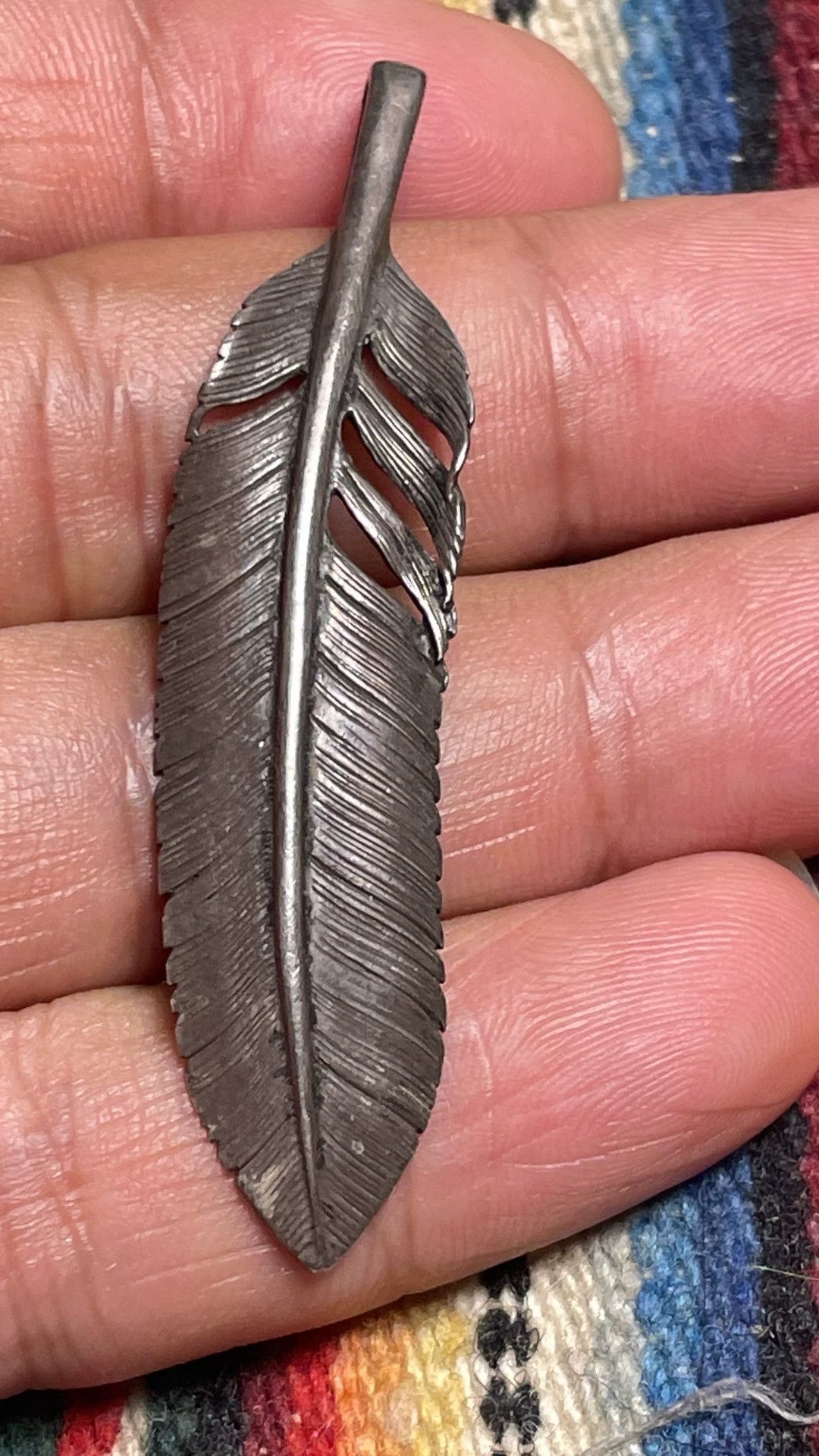 Japanese Brand Hozho Japanese Silver Feather Pendant Size ONE SIZE - 2 Thumbnail
