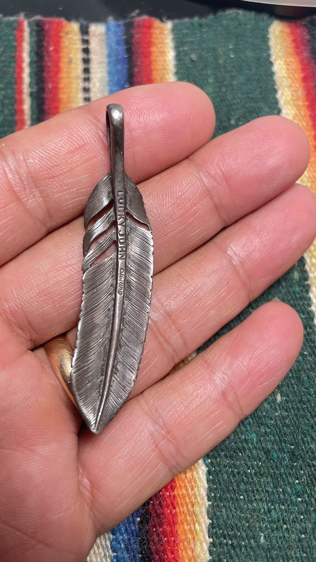 Japanese Brand Hozho Japanese Silver Feather Pendant Size ONE SIZE - 3 Thumbnail