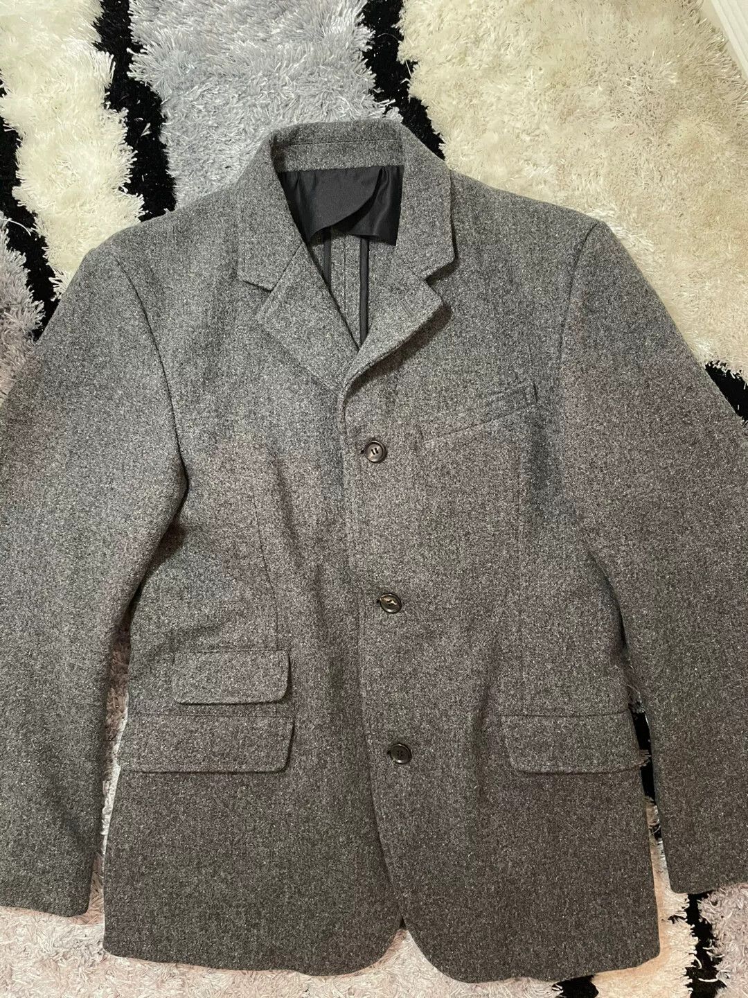 Japanese Brand Phigvel Makers PMC Men's Wool Tweed Blazer Size US M / EU 48-50 / 2 - 2 Thumbnail