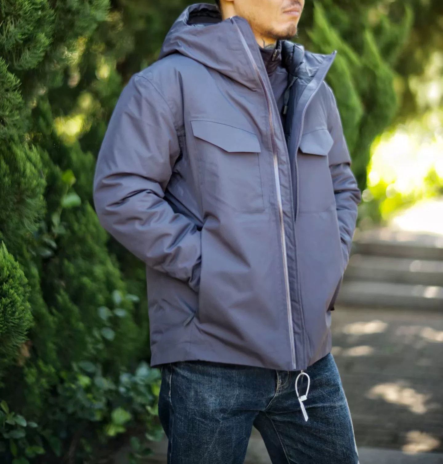 Japanese Brand Outdoor Functional Hard Shell Down Jacket Size US M / EU 48-50 / 2 - 7 Thumbnail