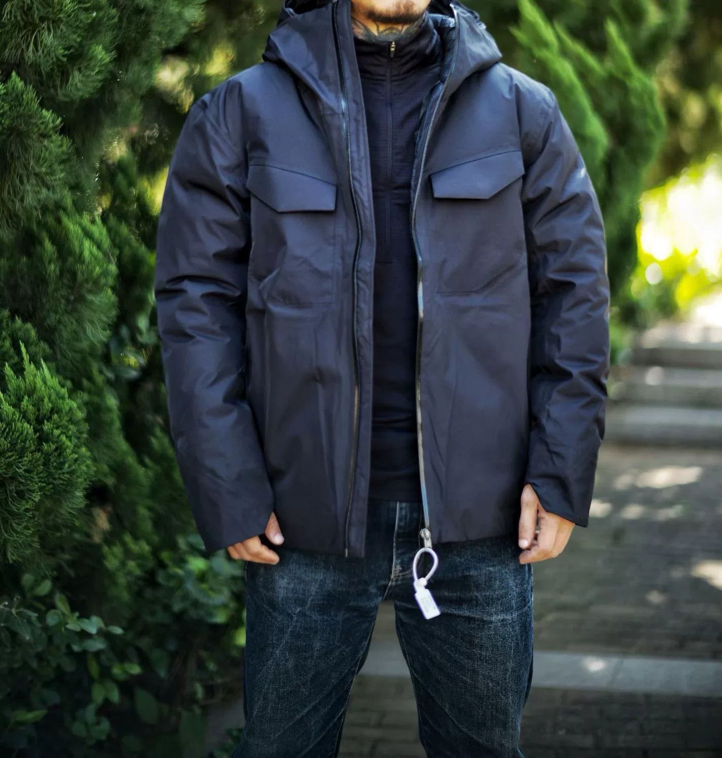 Japanese Brand Outdoor Functional Hard Shell Down Jacket Size US M / EU 48-50 / 2 - 2 Thumbnail