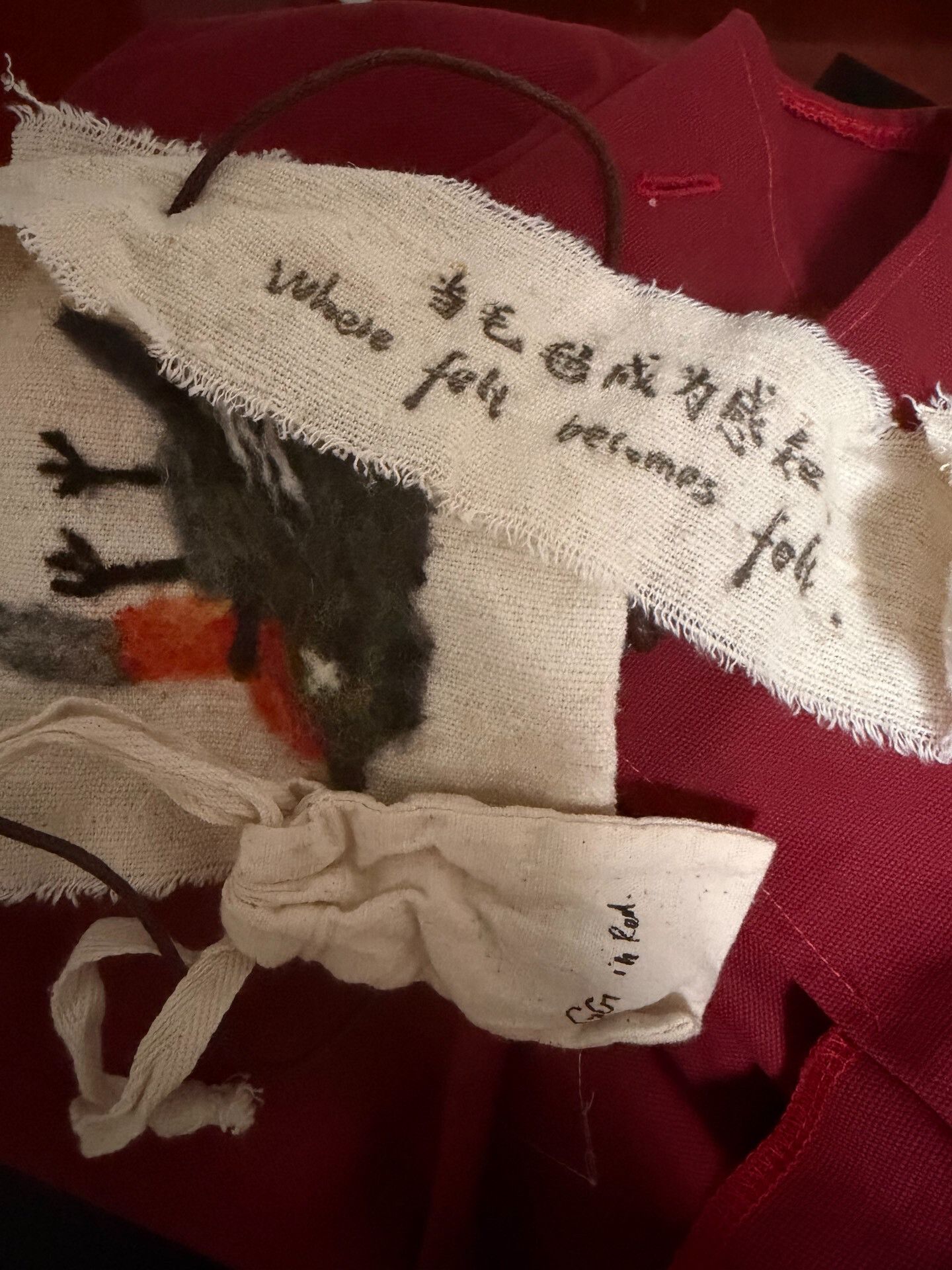 Japanese Brand Red Wool Felt Embroidered Jacket Size US M / EU 48-50 / 2 - 4 Thumbnail