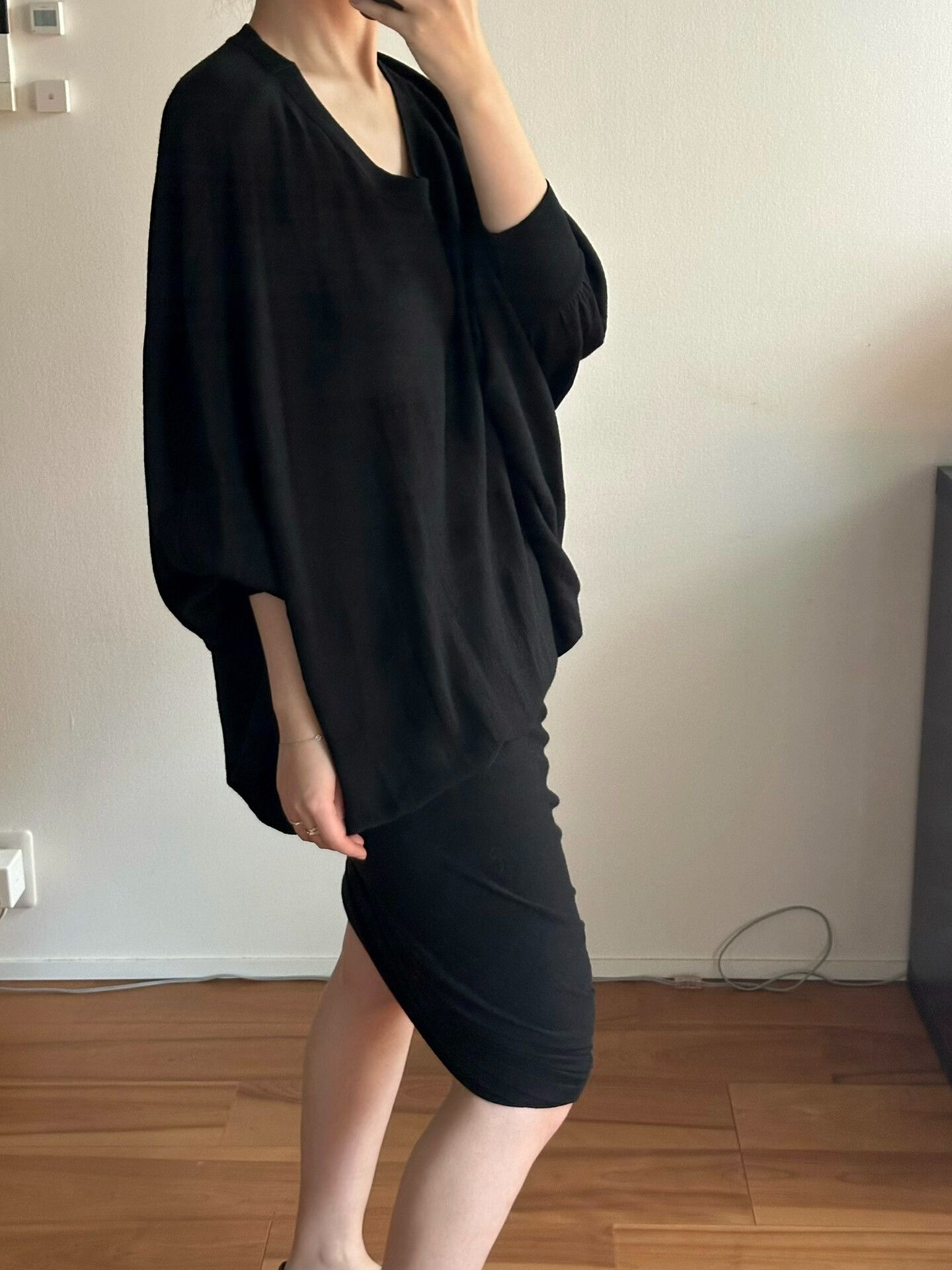 MM6 Maison Margiela MM6 Black Knit Dress Size M / US 6-8 / IT 42-44 - 3 Thumbnail