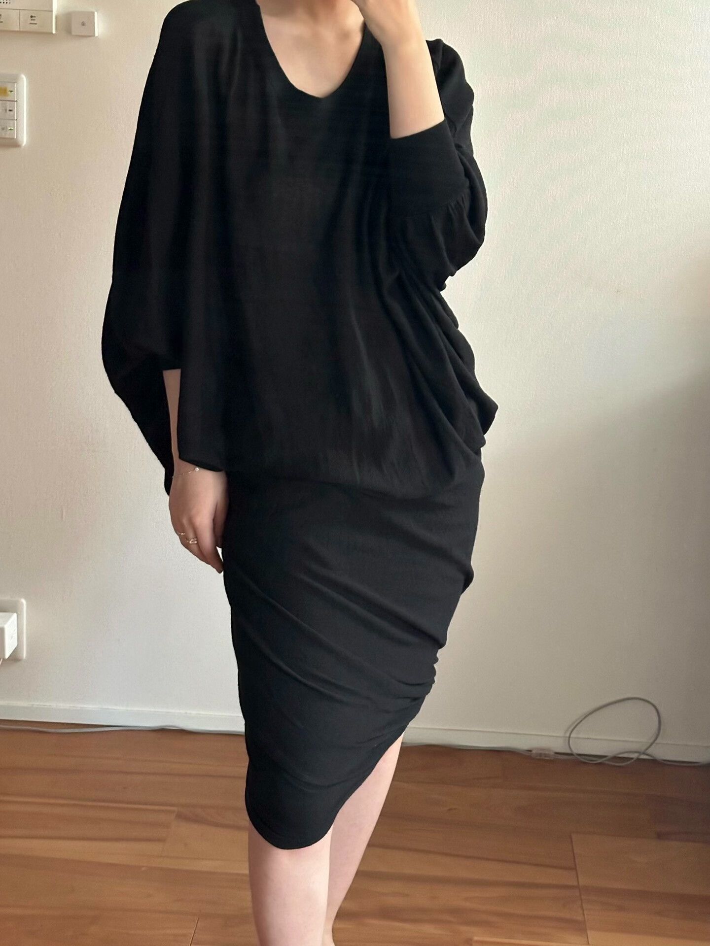 MM6 Maison Margiela MM6 Black Knit Dress Size M / US 6-8 / IT 42-44 - 2 Thumbnail