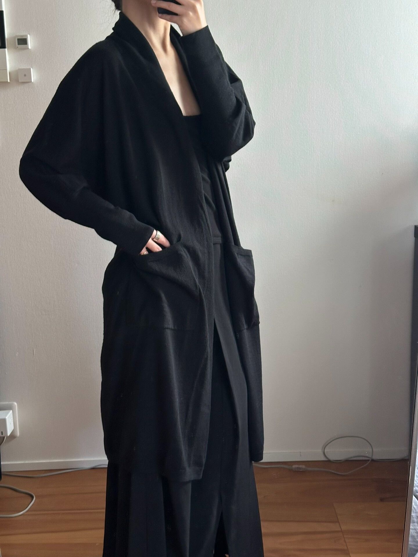 Y's Y’s for Living Black Long Coat Size M / US 6-8 / IT 42-44 - 4 Thumbnail