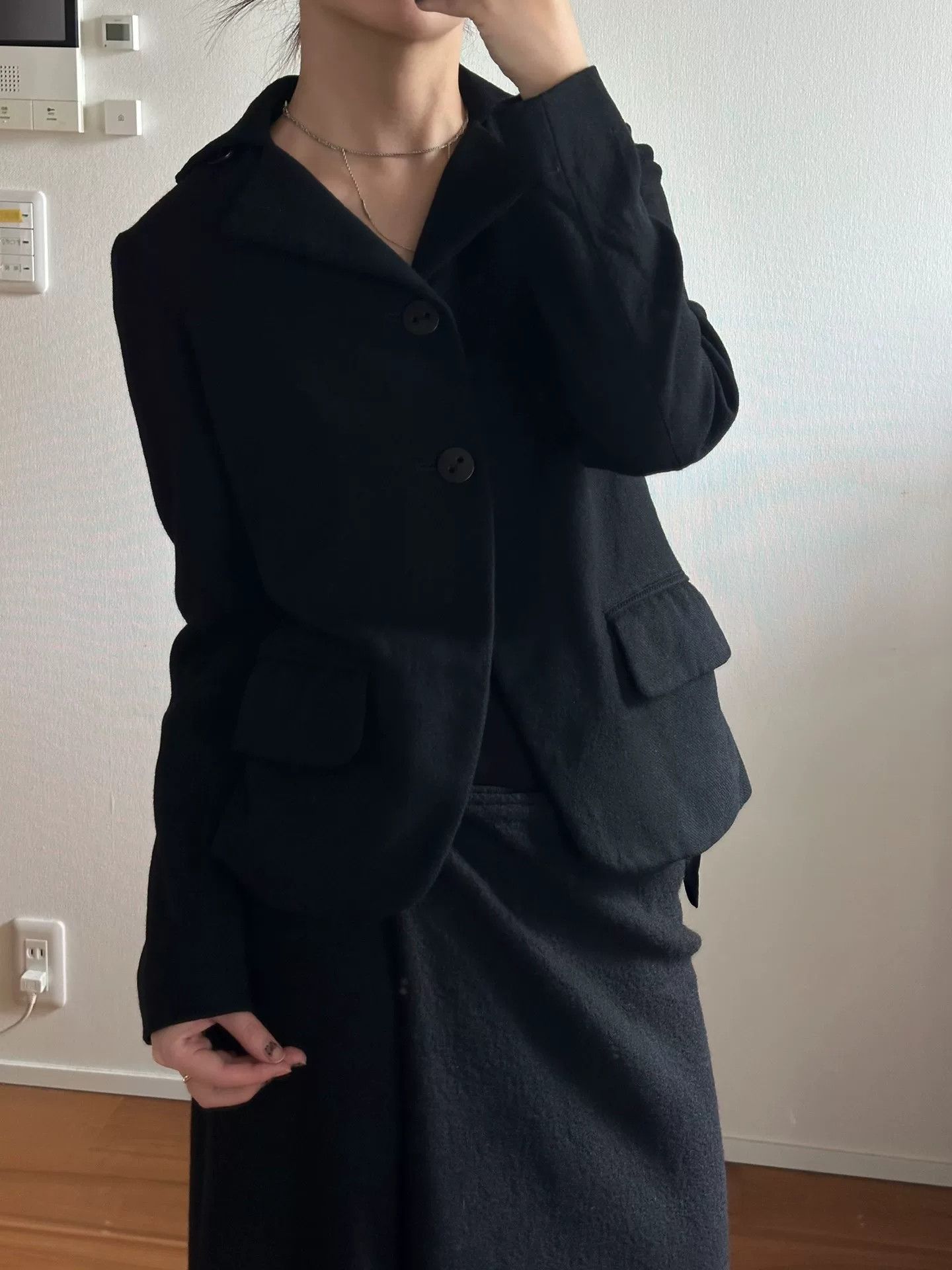 Yohji Yamamoto Yohji Yamamoto Black Wool Blazer Size S / US 4 / IT 40 - 2 Thumbnail