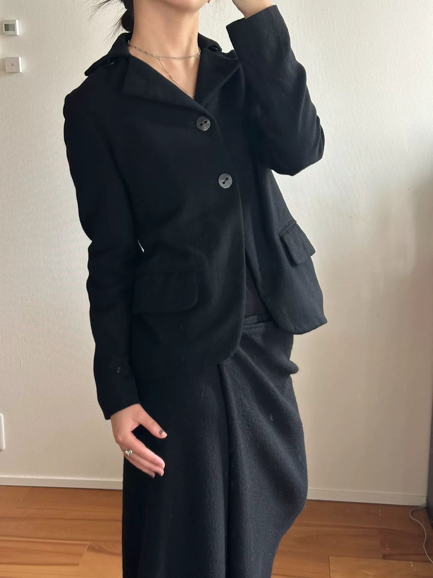 Yohji Yamamoto Yohji Yamamoto Black Wool Blazer Size S / US 4 / IT 40 - 3 Thumbnail