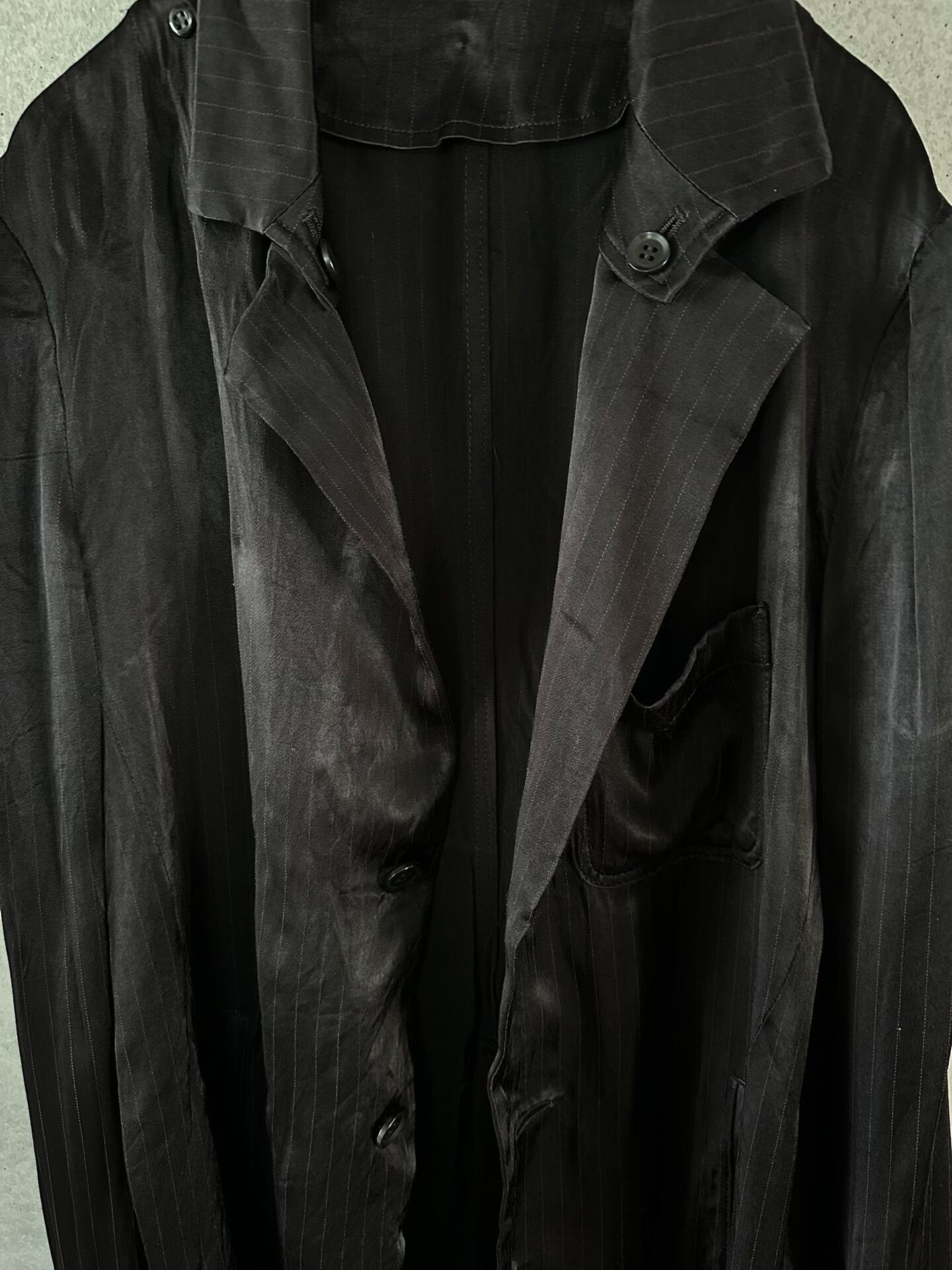 Y's Y’s Stylish Black Silk Jacket Size S / US 4 / IT 40 - 3 Thumbnail