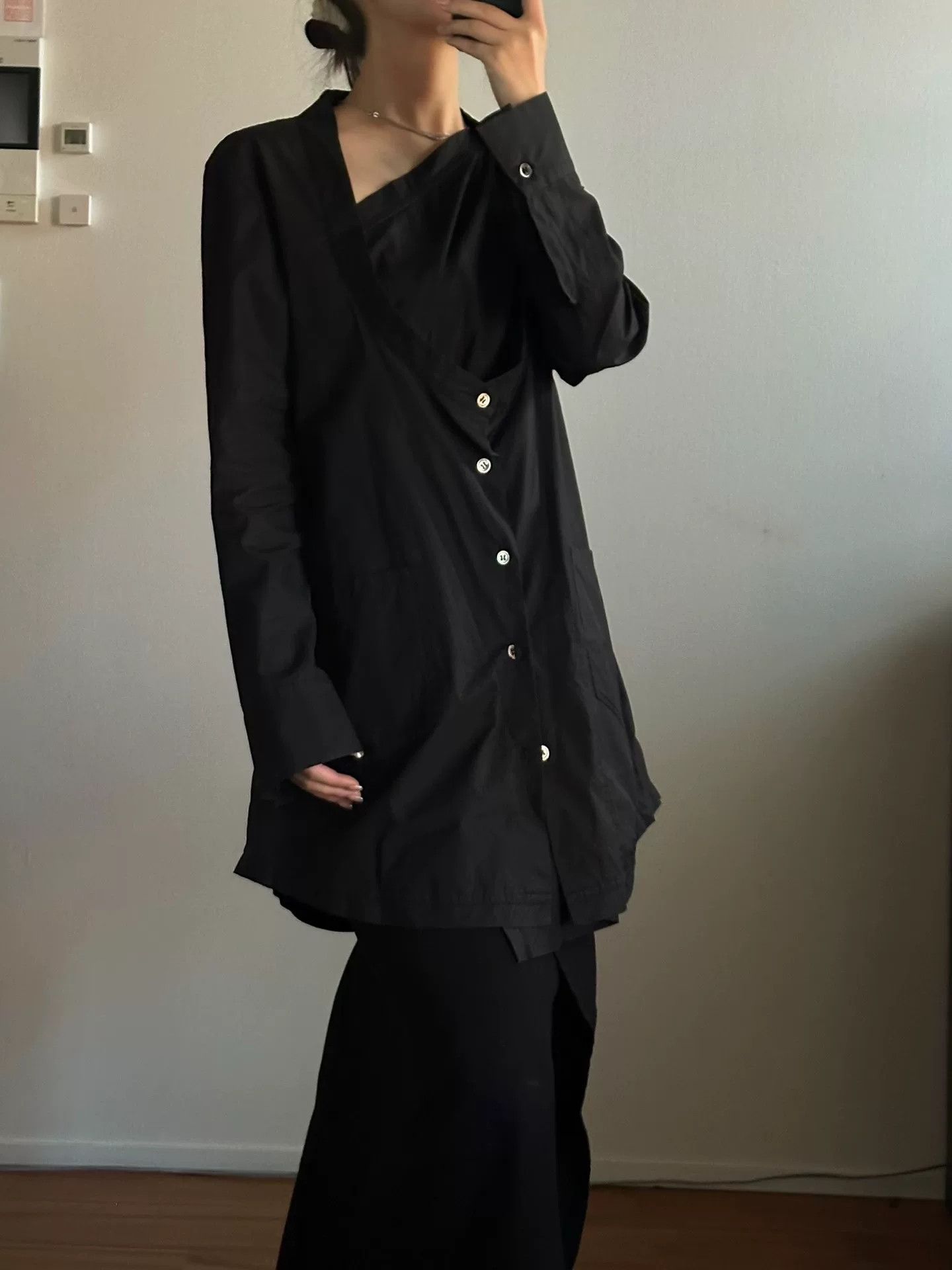 Limi Feu Black Double-Collar Shirt by Limifue Size S / US 4 / IT 40 - 3 Thumbnail