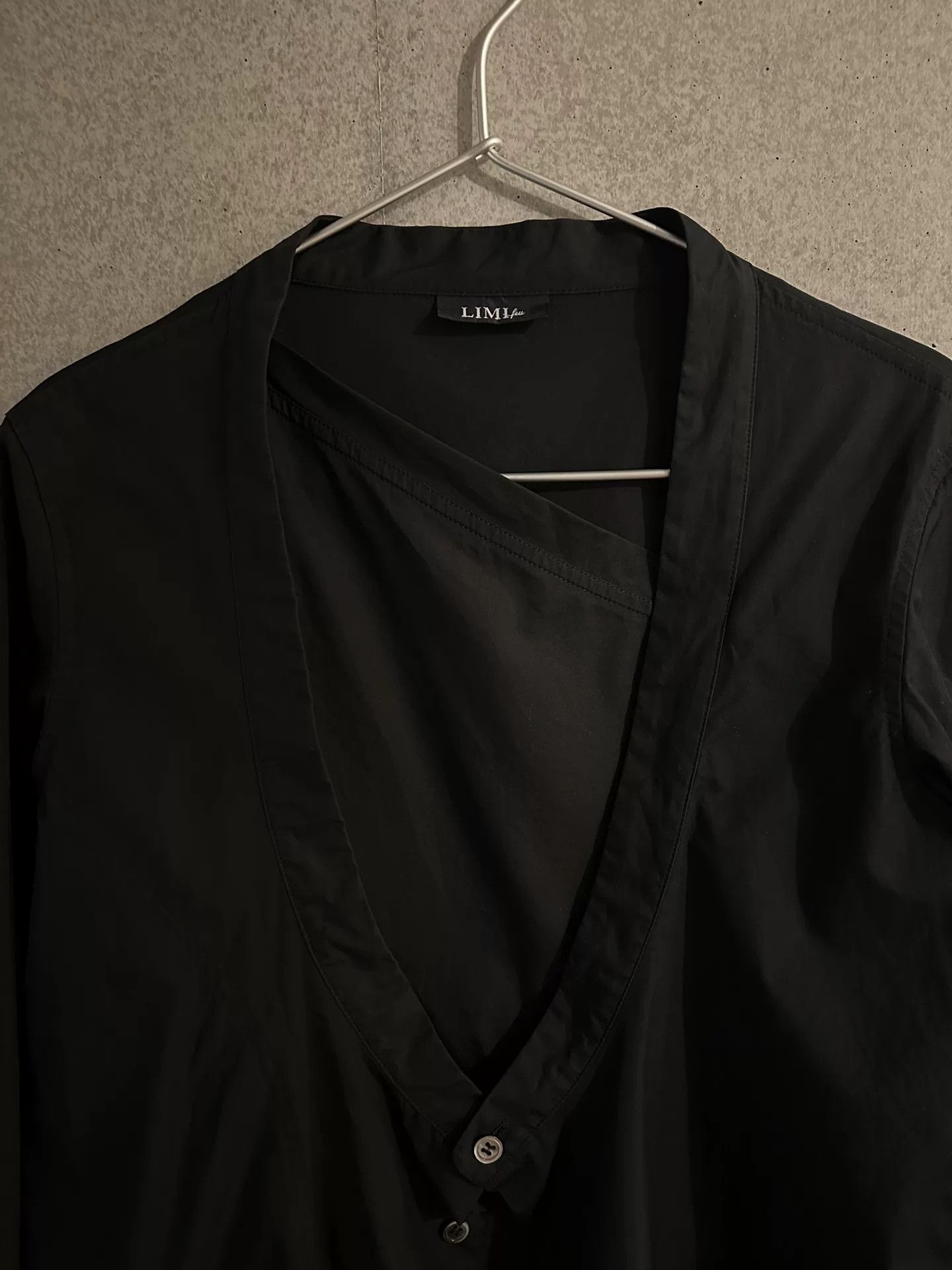 Limi Feu Black Double-Collar Shirt by Limifue Size S / US 4 / IT 40 - 7 Thumbnail