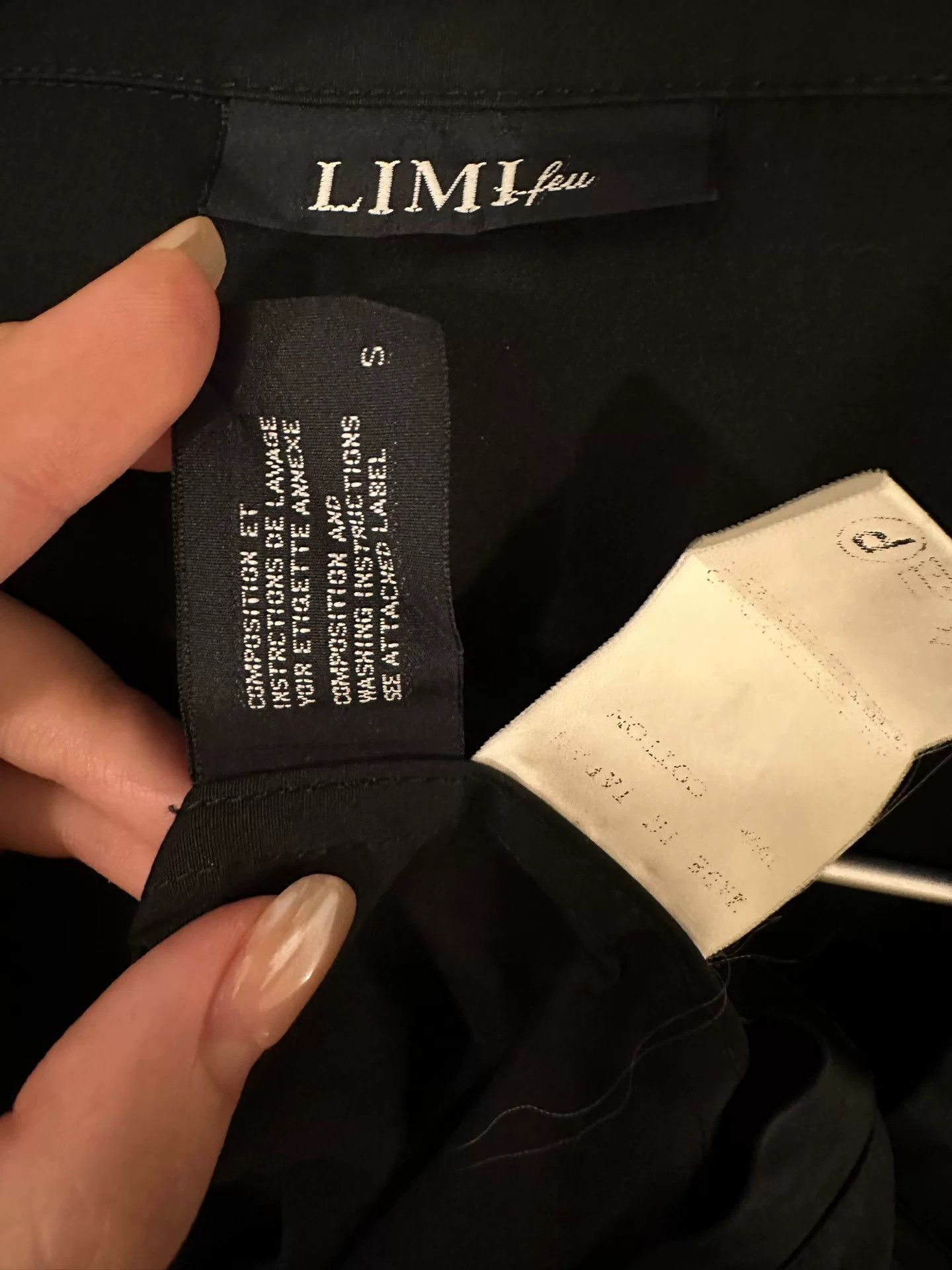 Limi Feu Black Double-Collar Shirt by Limifue Size S / US 4 / IT 40 - 8 Thumbnail