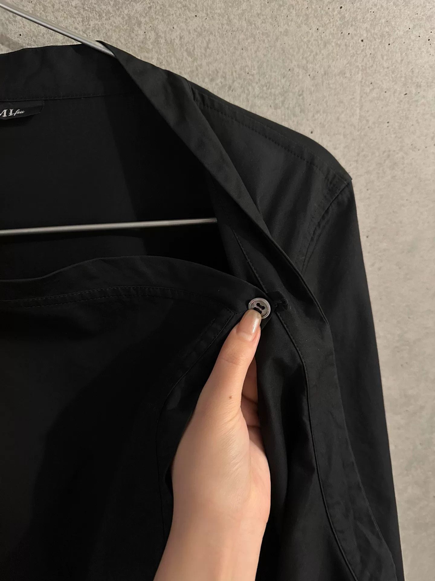 Limi Feu Black Double-Collar Shirt by Limifue Size S / US 4 / IT 40 - 6 Thumbnail