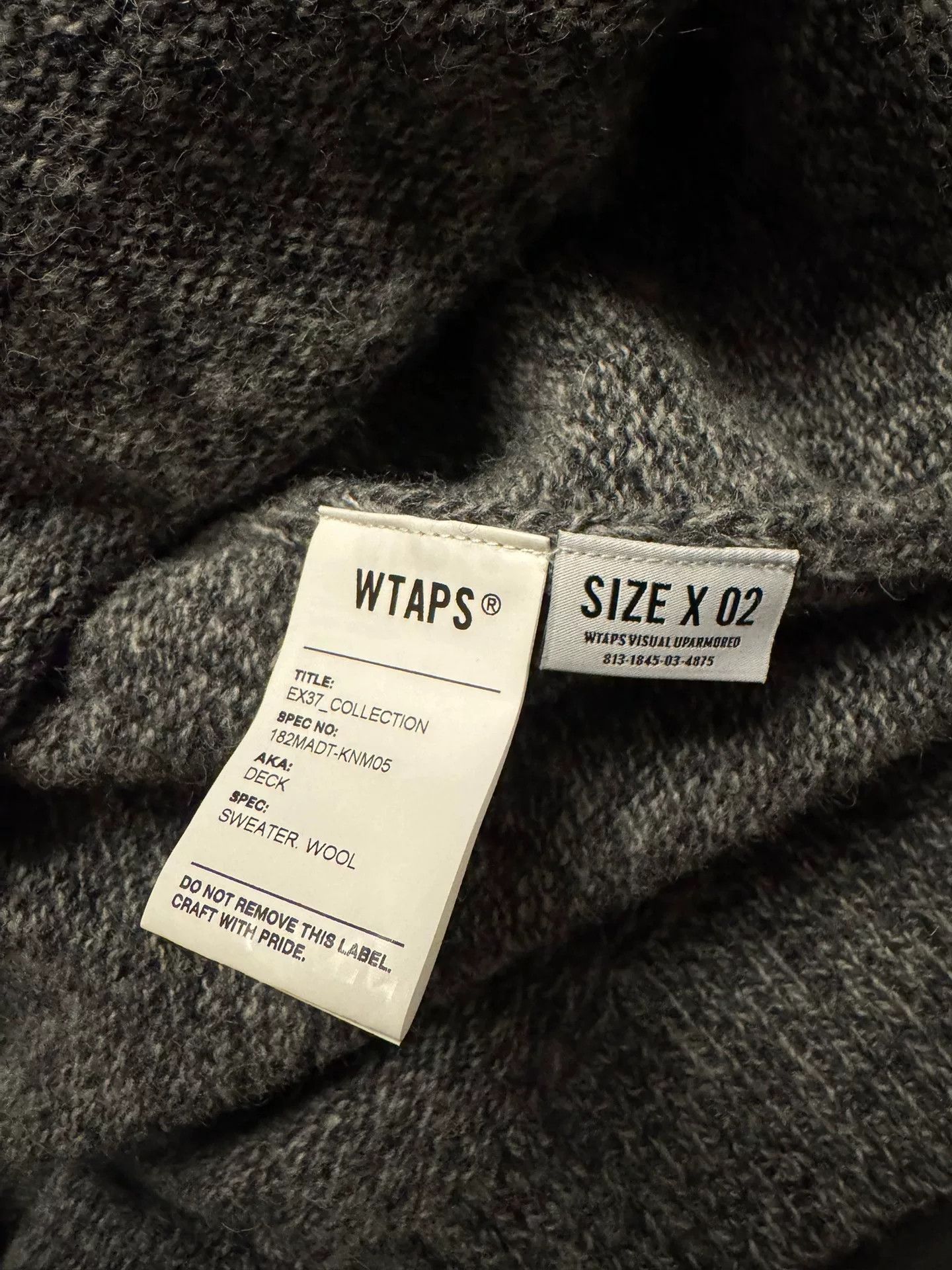 Wtaps WTAPS Gray Wool Sweater Size 2 Size US M / EU 48-50 / 2 - 5 Thumbnail
