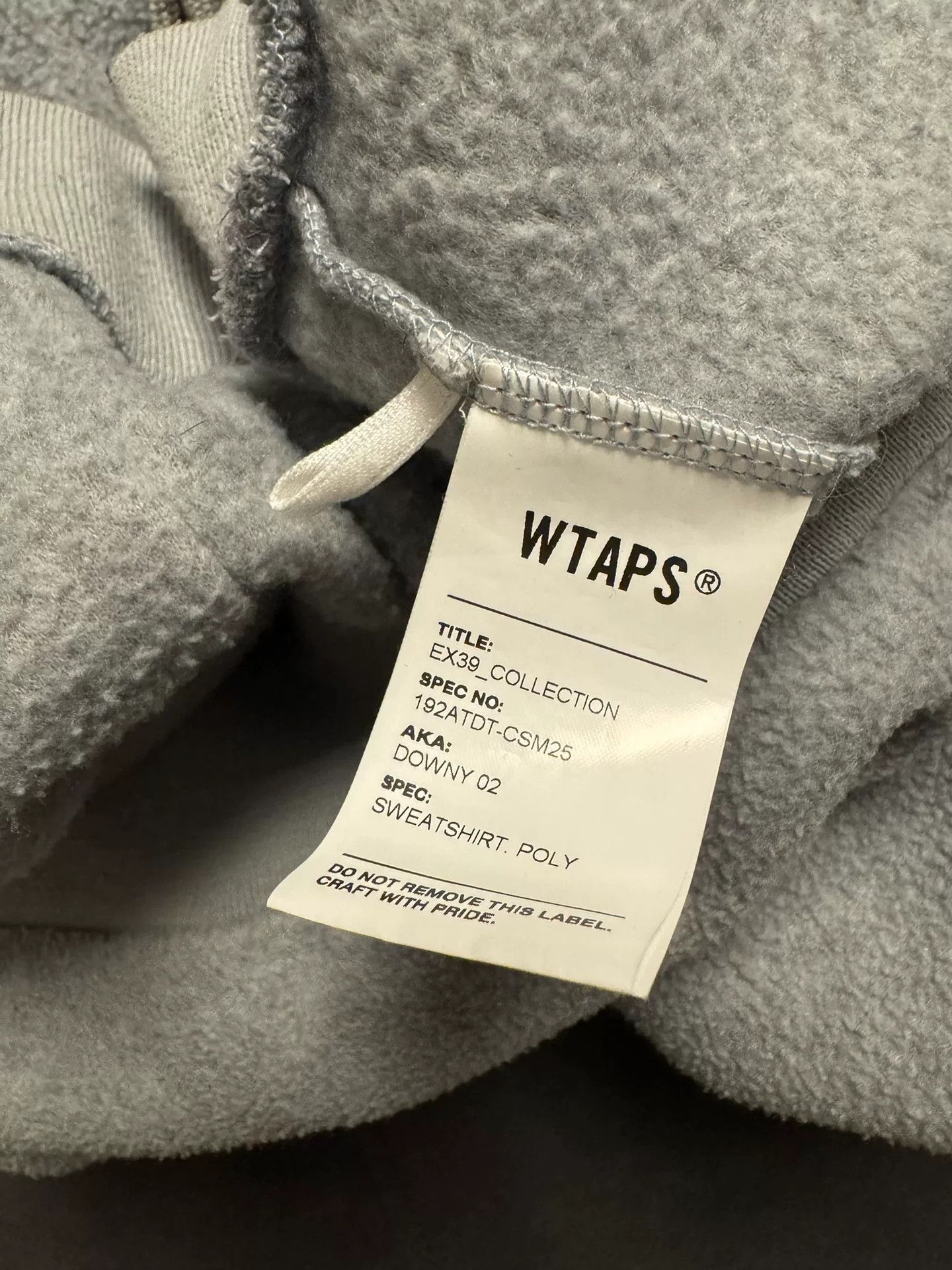 Wtaps WTAPS Downy Sweatshirt in Gray Size US S / EU 44-46 / 1 - 6 Thumbnail