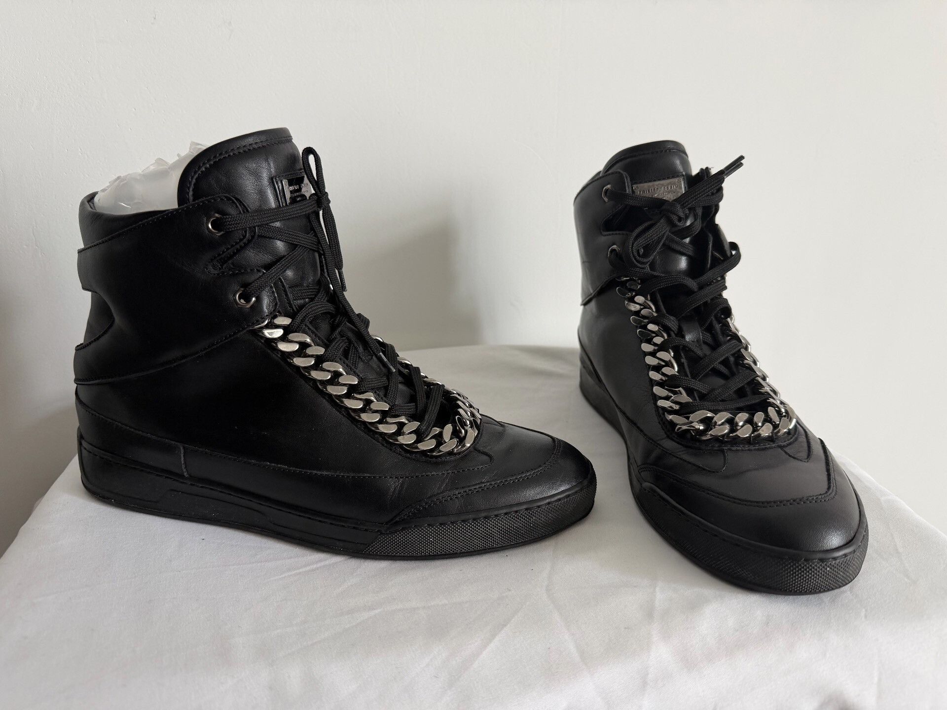 Philipp Plein Philip Plein Chain High-Top Sneakers Size US 10 / EU 43 - 3 Thumbnail