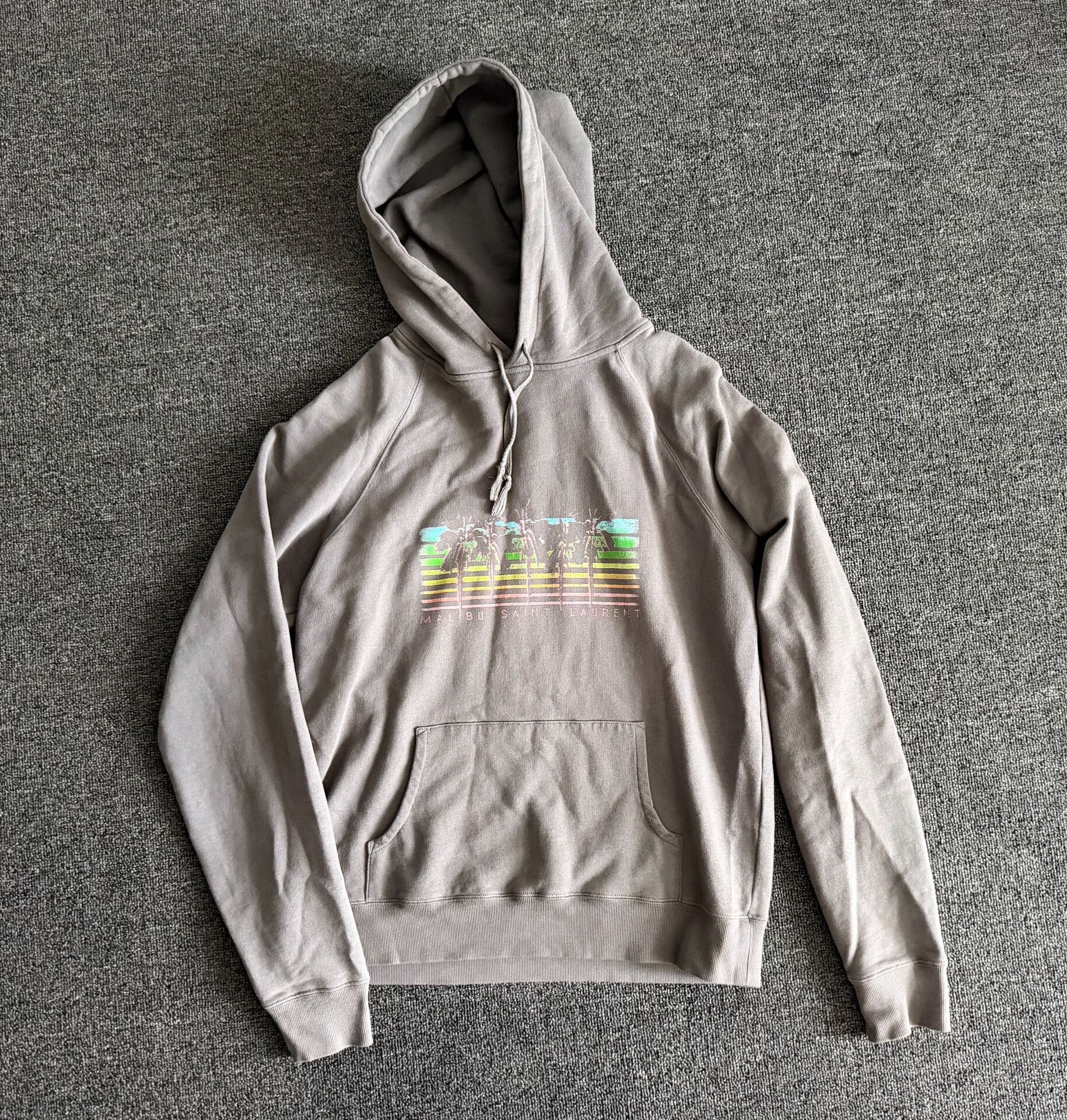 Saint Laurent Paris Saint Laurent Grey Malibu Hoodie Size US M / EU 48-50 / 2 - 5 Thumbnail