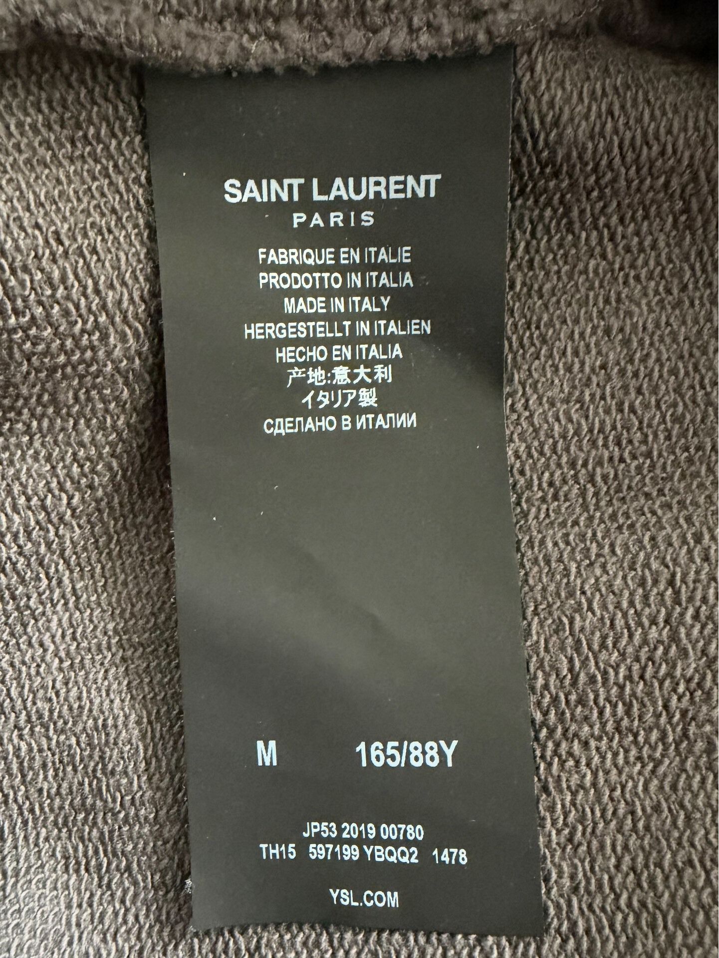 Saint Laurent Paris Saint Laurent Grey Malibu Hoodie Size US M / EU 48-50 / 2 - 7 Thumbnail