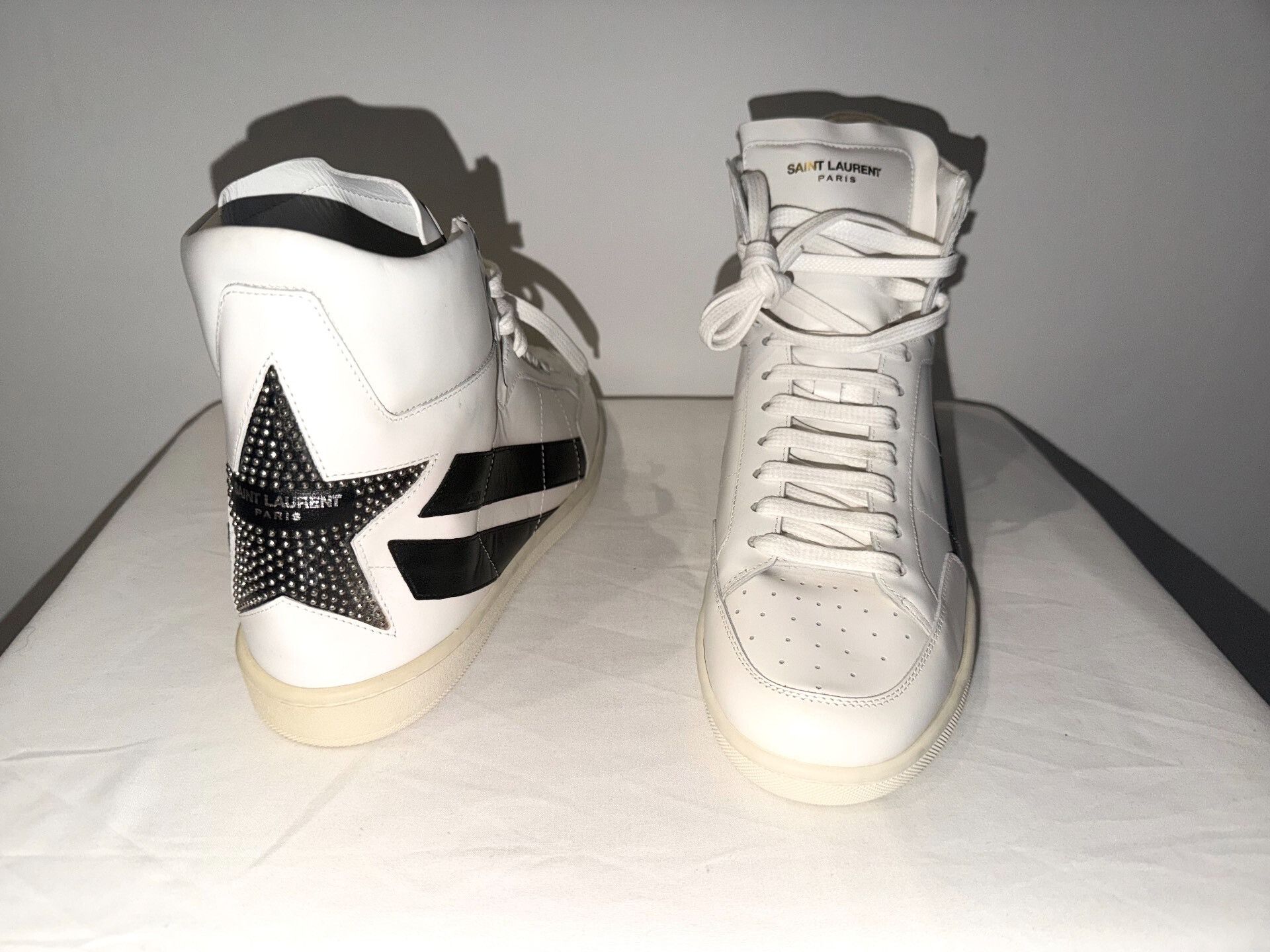 Saint Laurent Paris Saint Laurent Studded Court Classic Sneakers Size US 8 / EU 41 - 3 Thumbnail
