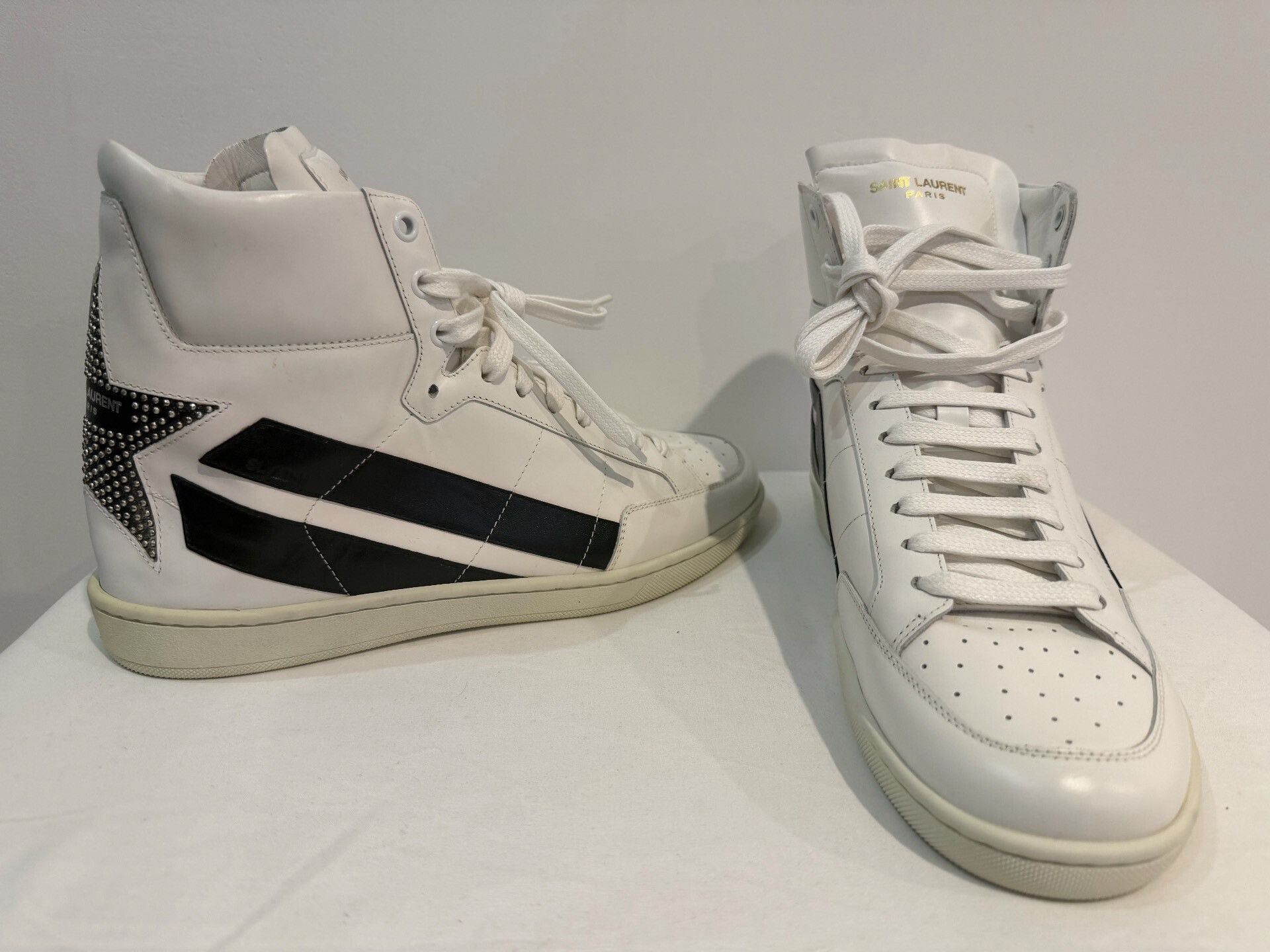 Saint Laurent Paris Saint Laurent Studded Court Classic Sneakers Size US 8 / EU 41 - 6 Thumbnail