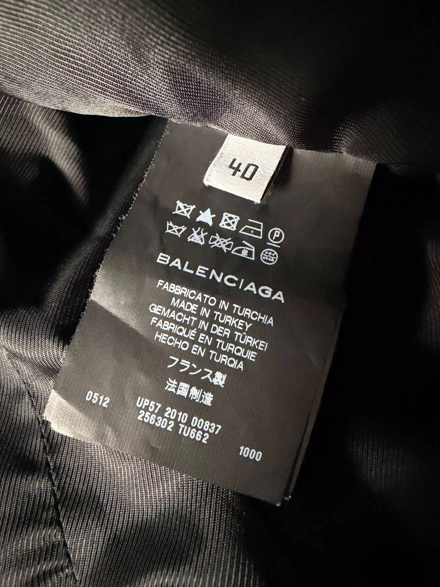 Balenciaga Black Lambskin-Leather Moto Jacket Size US XXS / EU 40 - 7 Thumbnail