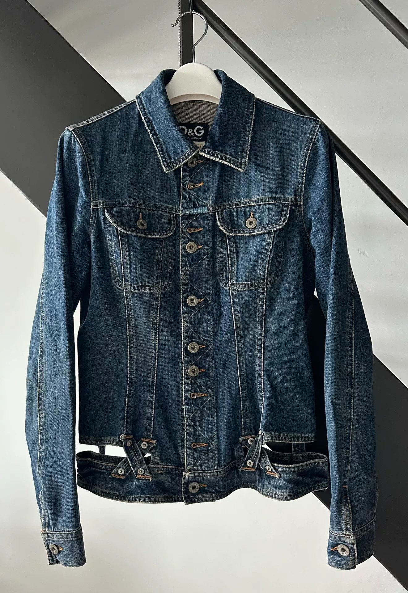 Dolce & Gabbana Dolce&Gabbana Denim Jacket with Cutout Design Size US XS / EU 42 / 0 - 2 Thumbnail