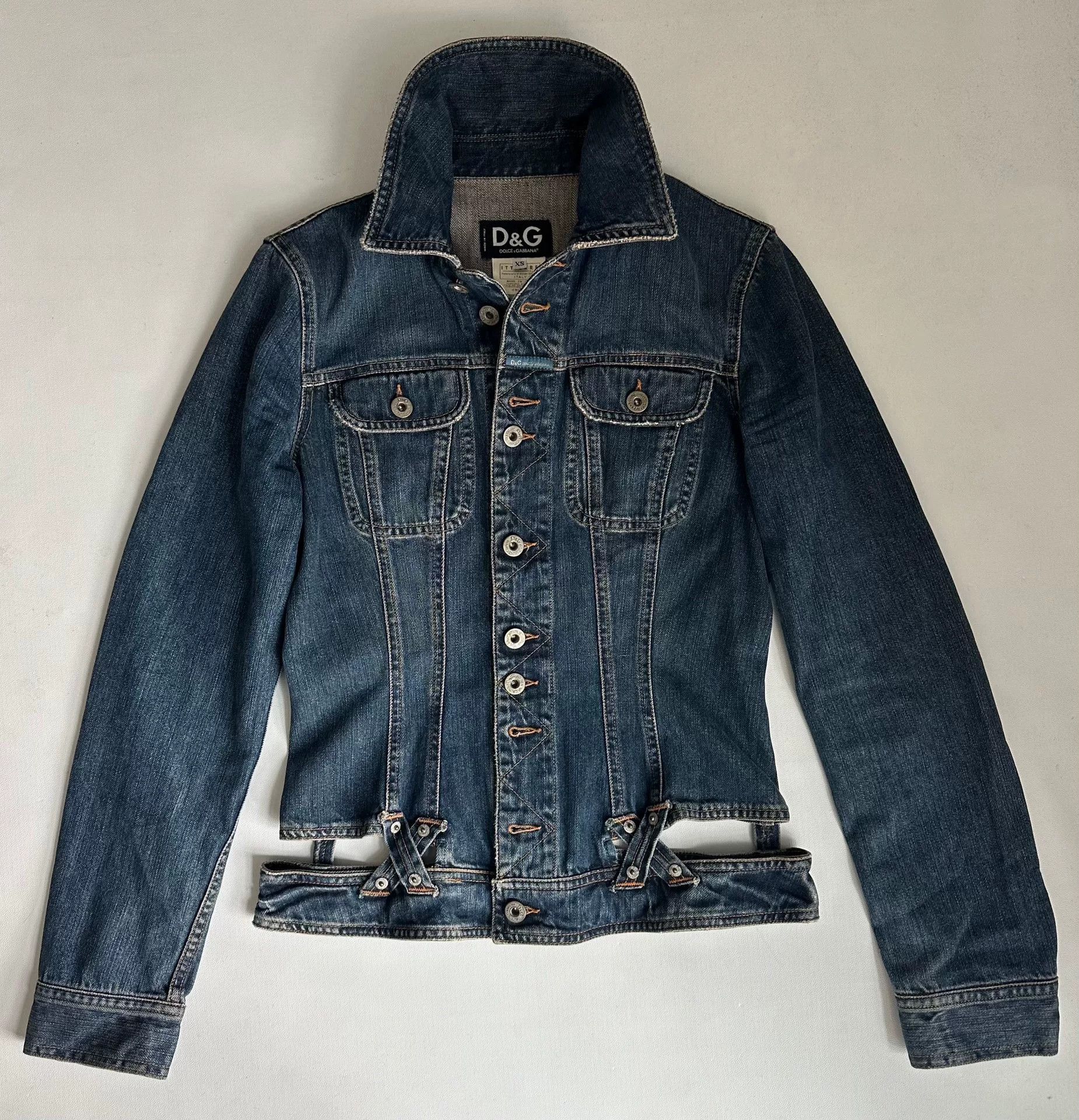 Dolce & Gabbana Dolce&Gabbana Denim Jacket with Cutout Design Size US XS / EU 42 / 0 - 3 Thumbnail