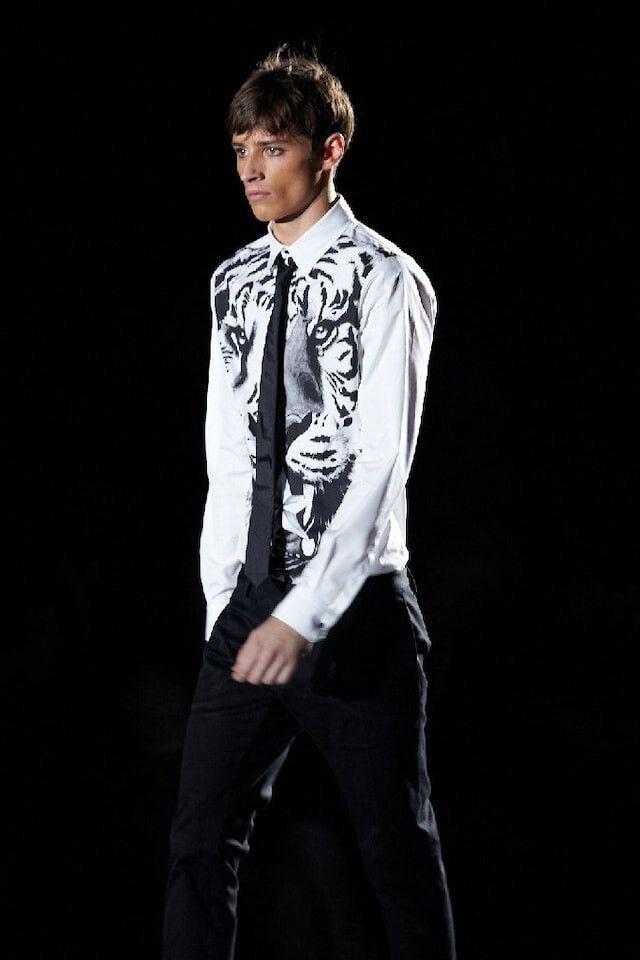 Dsquared2 Dsquared2 Tiger Print Long Sleeve Shirt Size US M / EU 48-50 / 2 - 7 Thumbnail