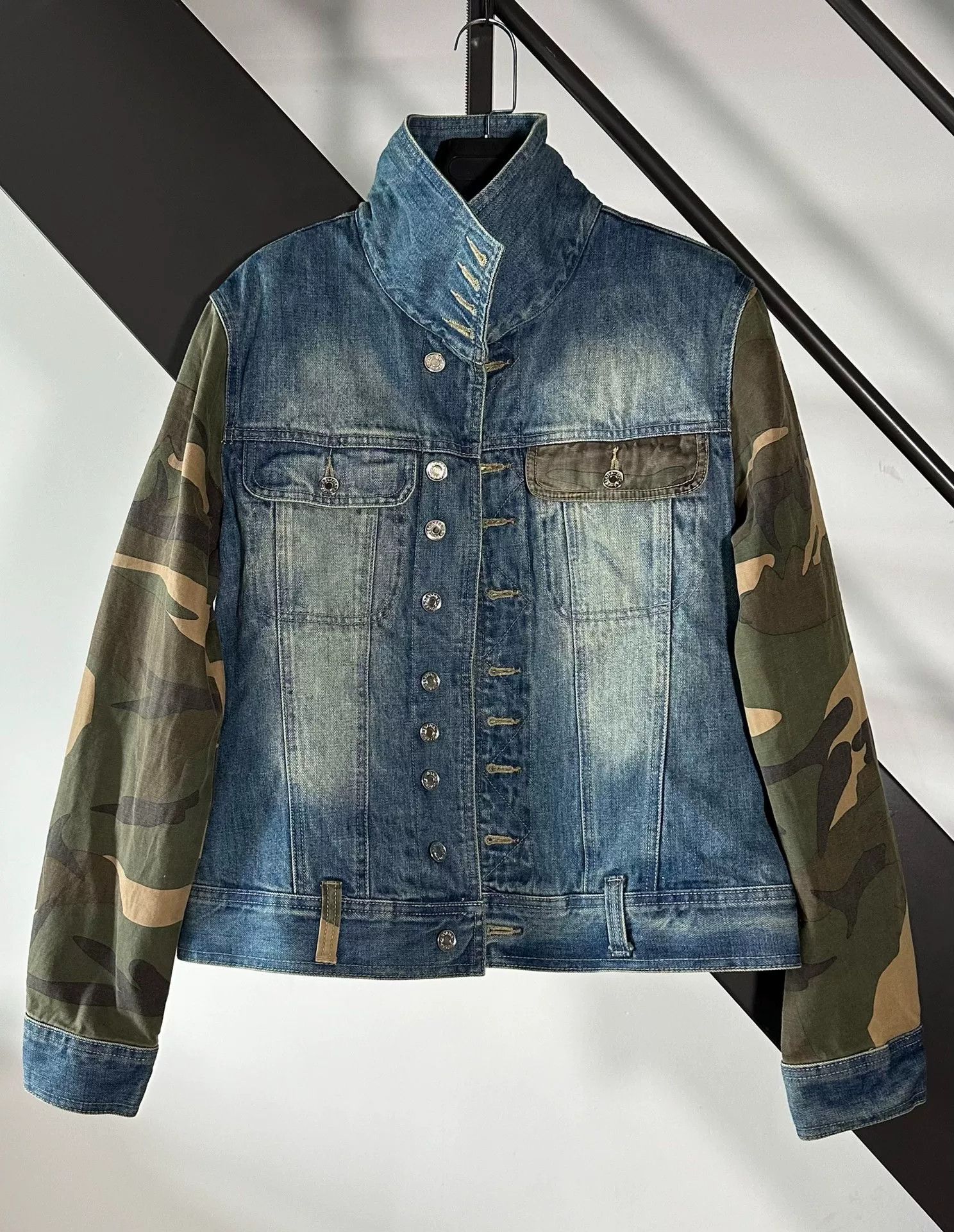 Dolce & Gabbana Dolce & Gabbana Denim Camo Jacket Size US M / EU 48-50 / 2 - 3 Thumbnail