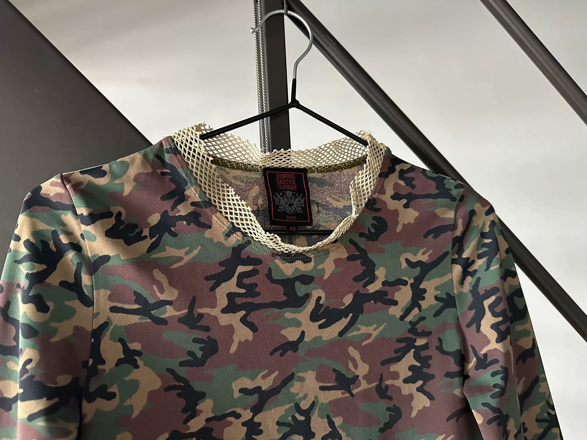 Jean Paul Gaultier Jean Paul Gaultier Camo Printed Stretch Top Size S / US 4 / IT 40 - 3 Thumbnail