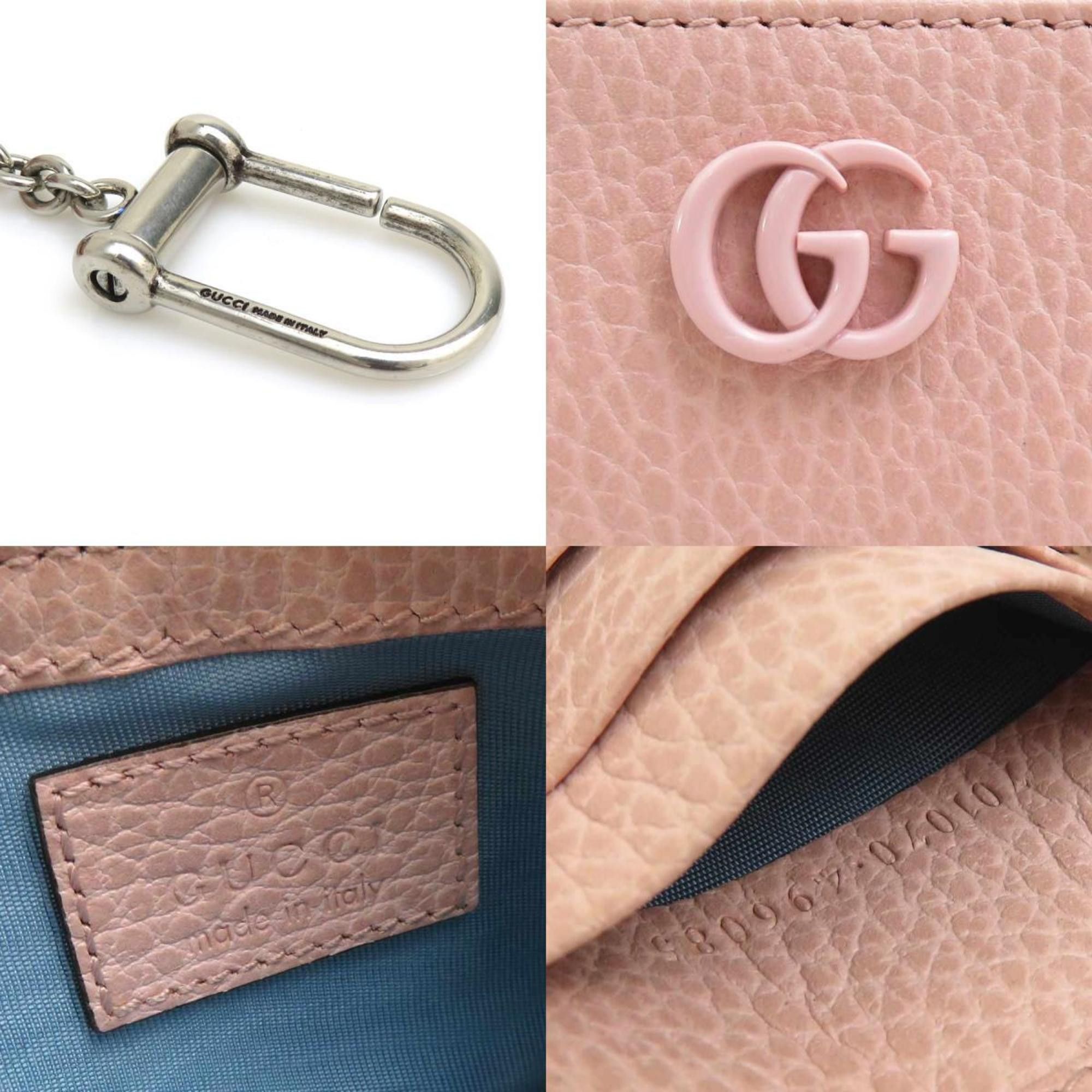 Gucci Gucci wallet, coin purse, leather, pink, women's, 701070 56497a Size ONE SIZE - 5 Thumbnail