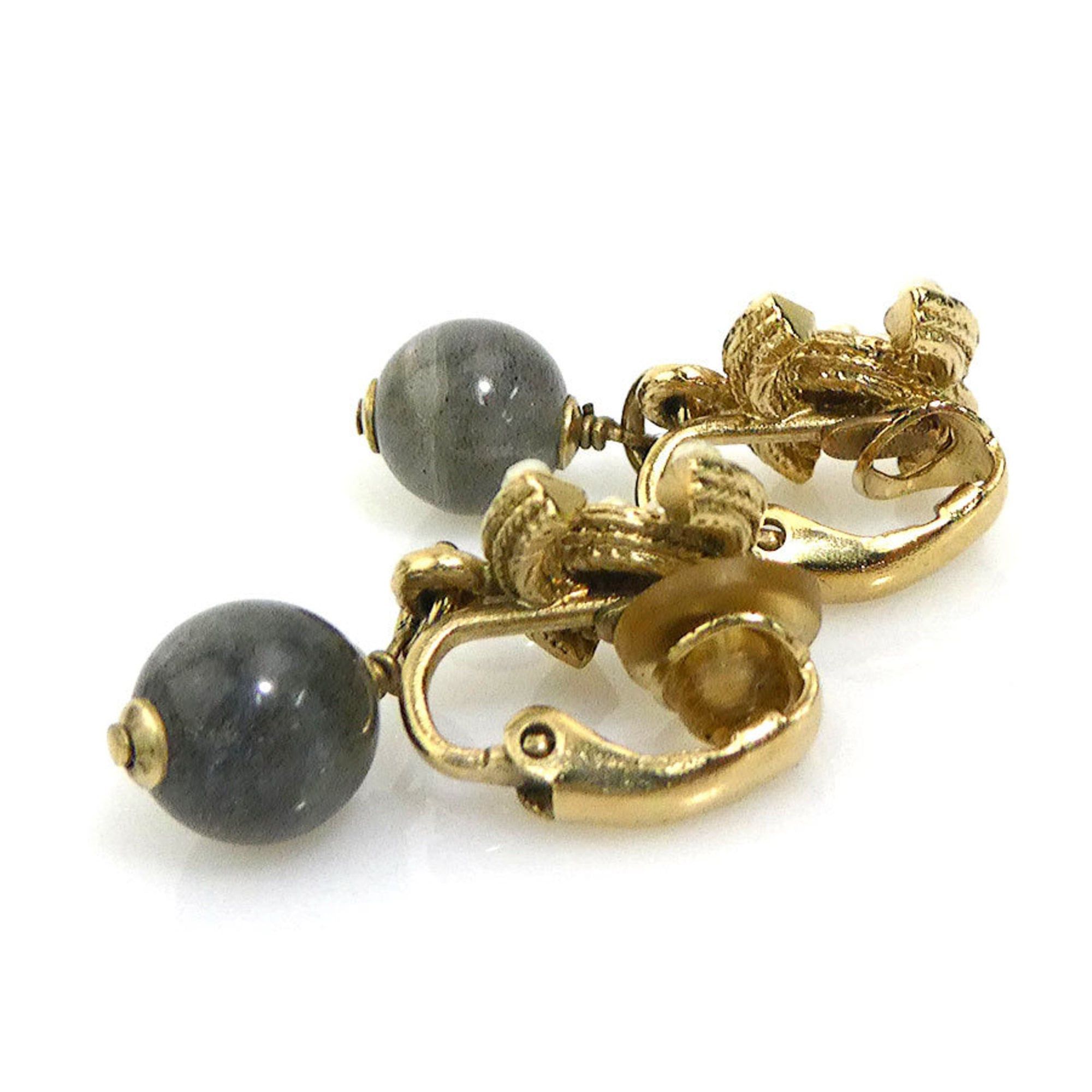 Chanel CHANEL Earrings, Metal/Faux Pearl/Stone, White/Gold/Gray, Women's, 56500a Size ONE SIZE - 4 Thumbnail