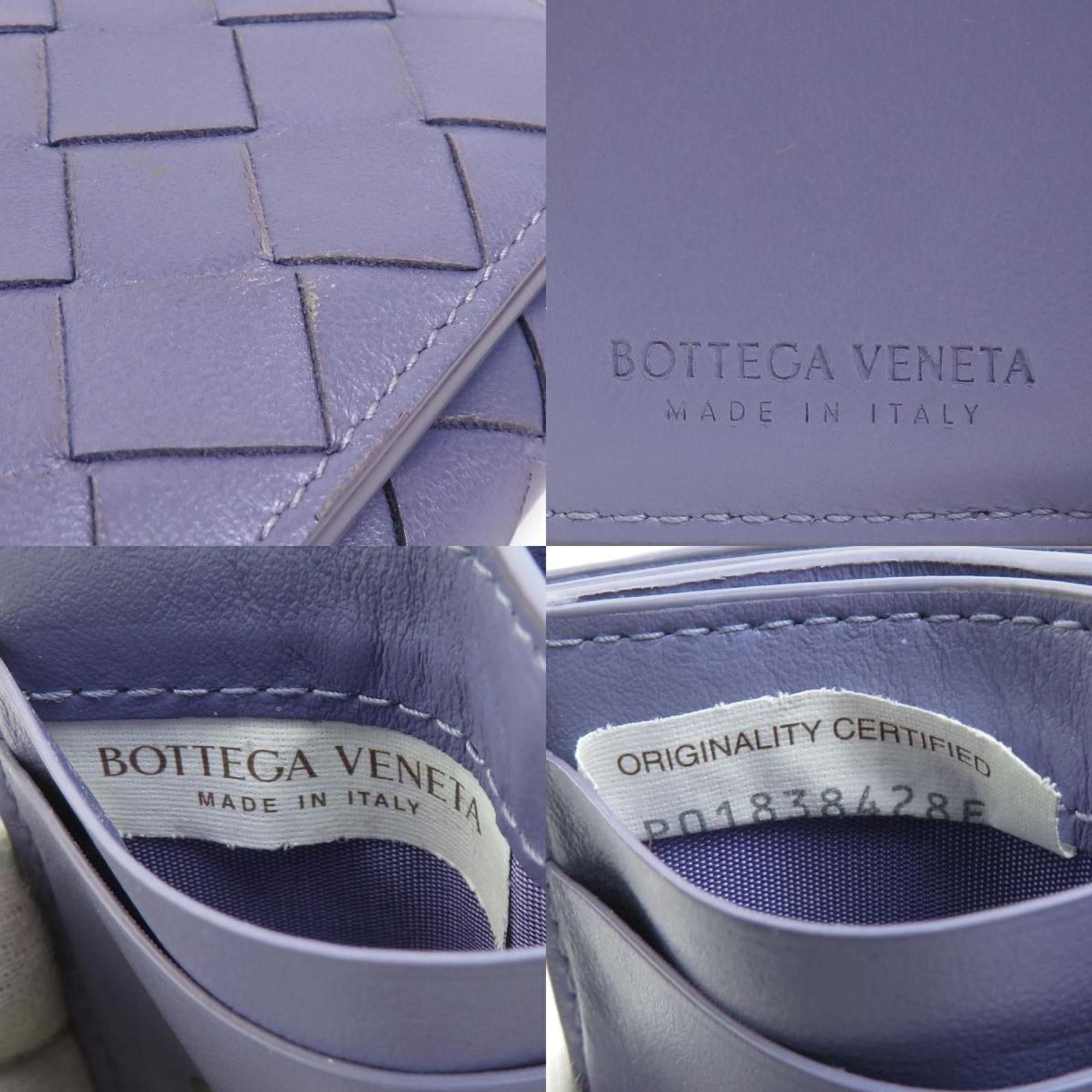 Bottega Veneta Bottega Veneta Tri-fold Wallet in Intrecciato Leather, Purple, Unisex, r10977g Size ONE SIZE - 5 Thumbnail