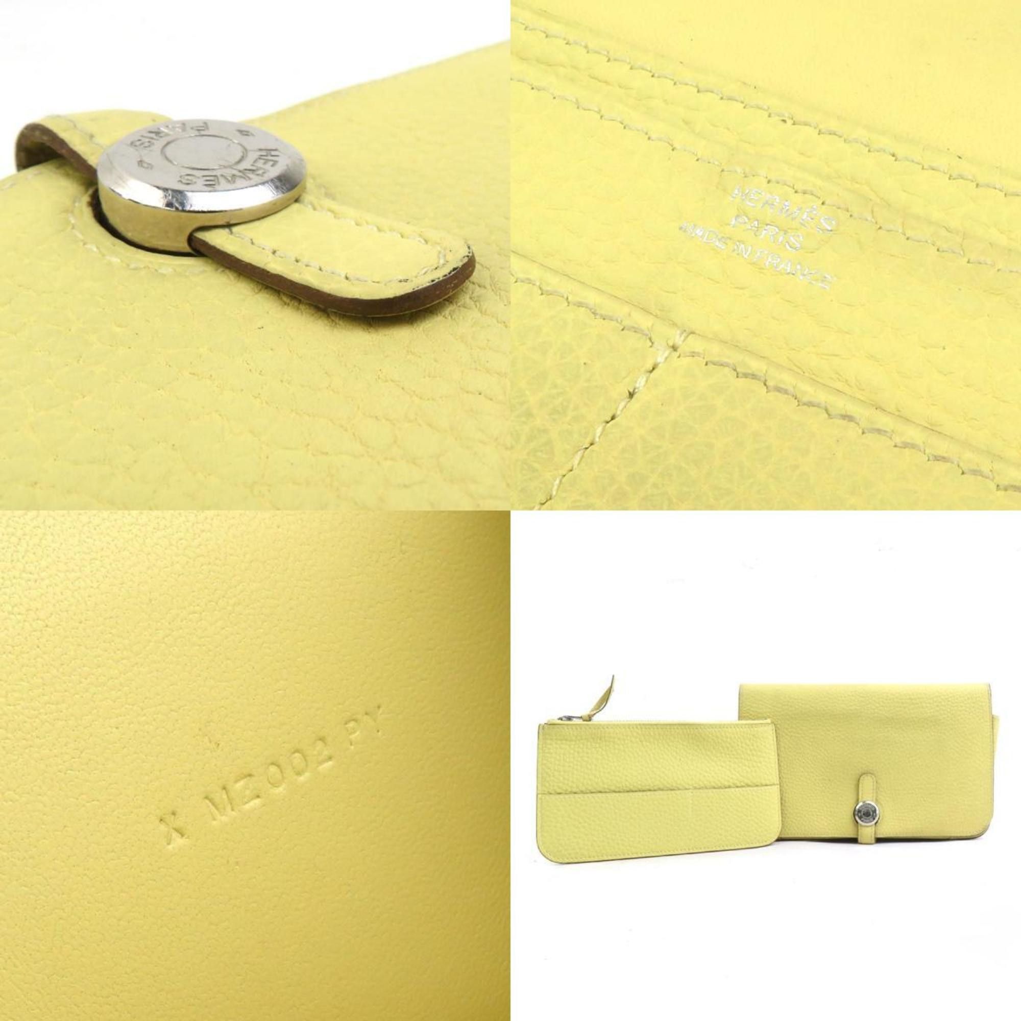 Hermes Hermes Hermès Dogon Duo Togo Jaune Poussin Long Wallet, Unisex, 56491a Size ONE SIZE - 5 Thumbnail