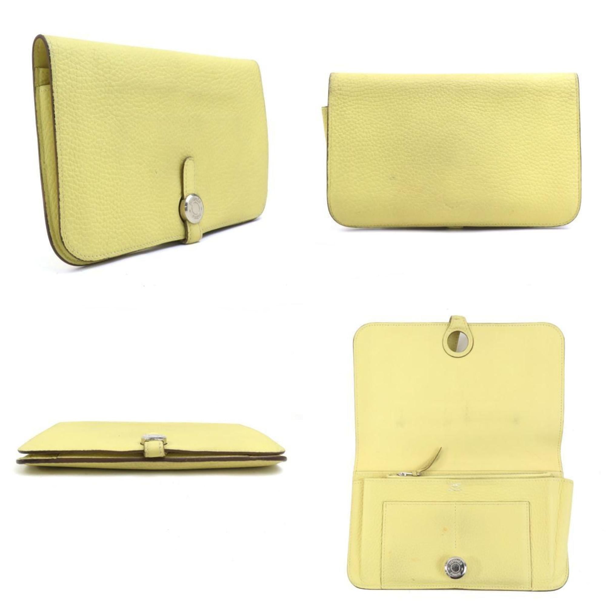 Hermes Hermes Hermès Dogon Duo Togo Jaune Poussin Long Wallet, Unisex, 56491a Size ONE SIZE - 2 Thumbnail