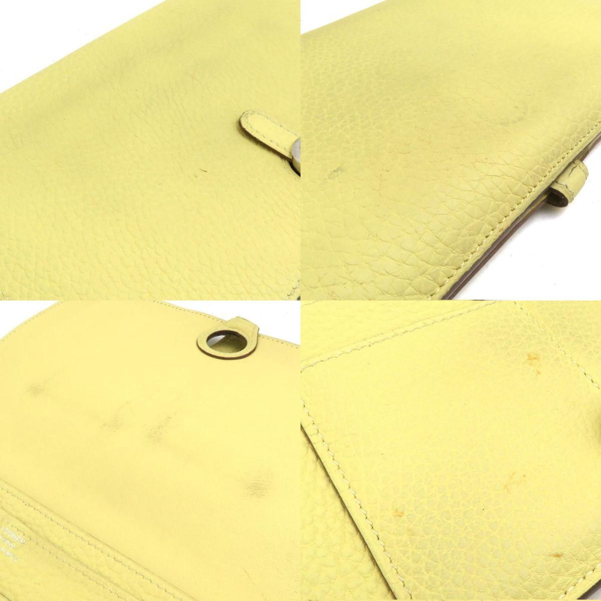 Hermes Hermes Hermès Dogon Duo Togo Jaune Poussin Long Wallet, Unisex, 56491a Size ONE SIZE - 4 Thumbnail