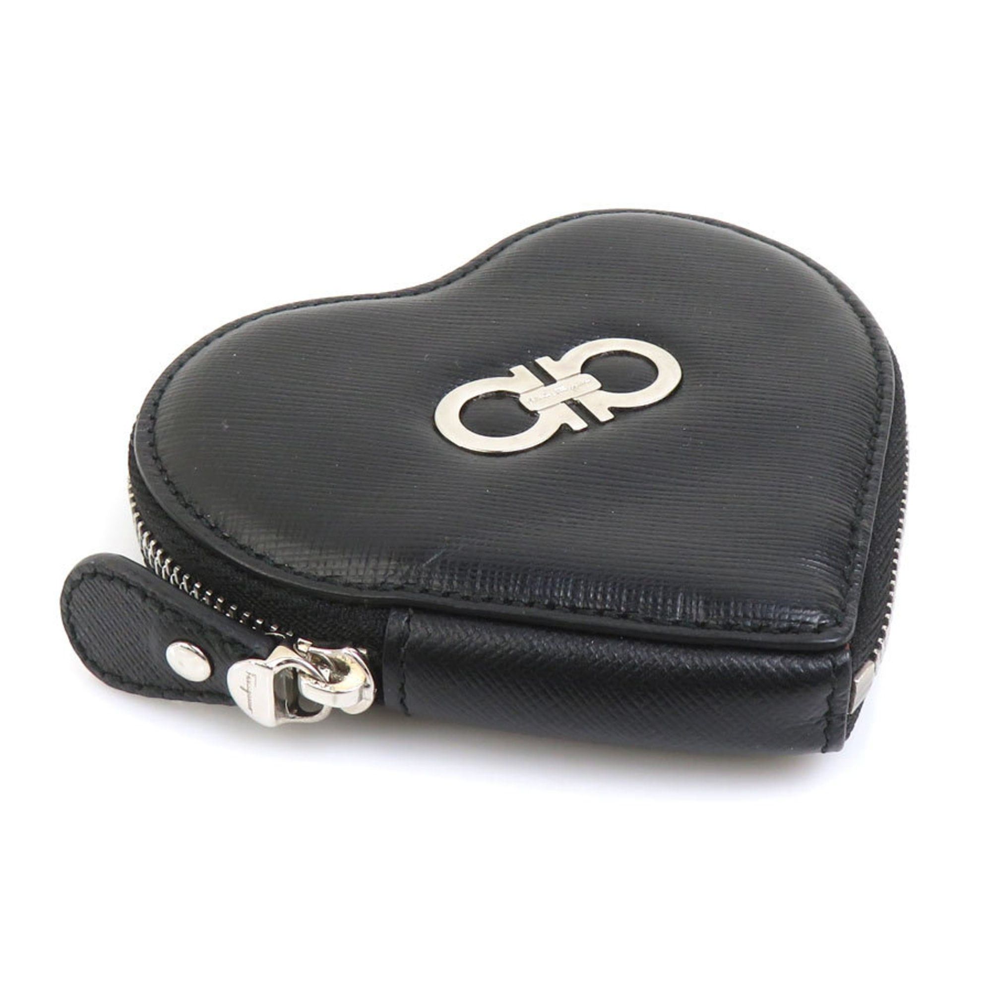 Salvatore Ferragamo Salvatore Ferragamo Gancini Leather Wallet with Coin Purse, Black, Women's, H31894a Size ONE SIZE - 2 Thumbnail