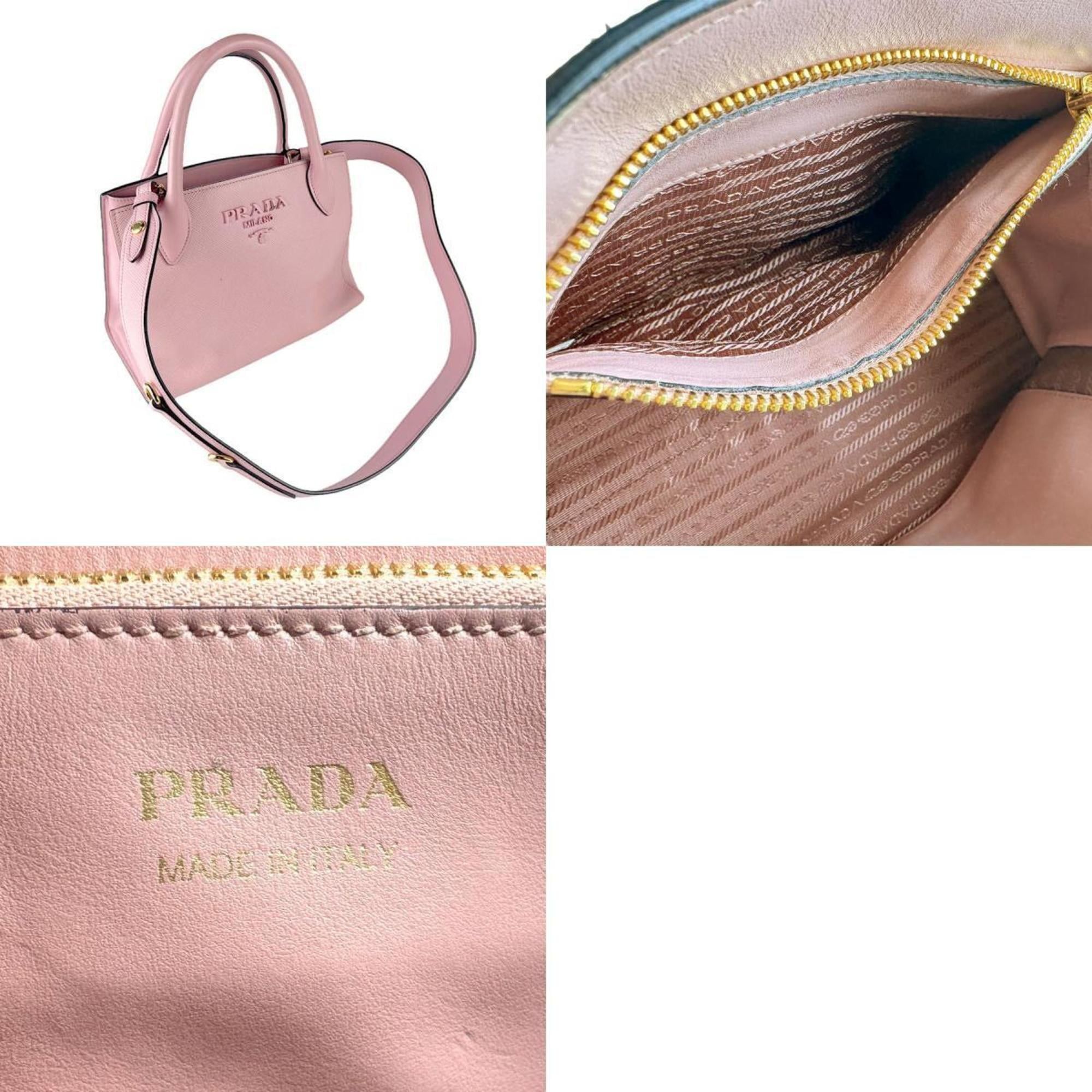Prada Prada Handbag Shoulder Bag Leather Pink Women's z8414 Size ONE SIZE - 5 Thumbnail