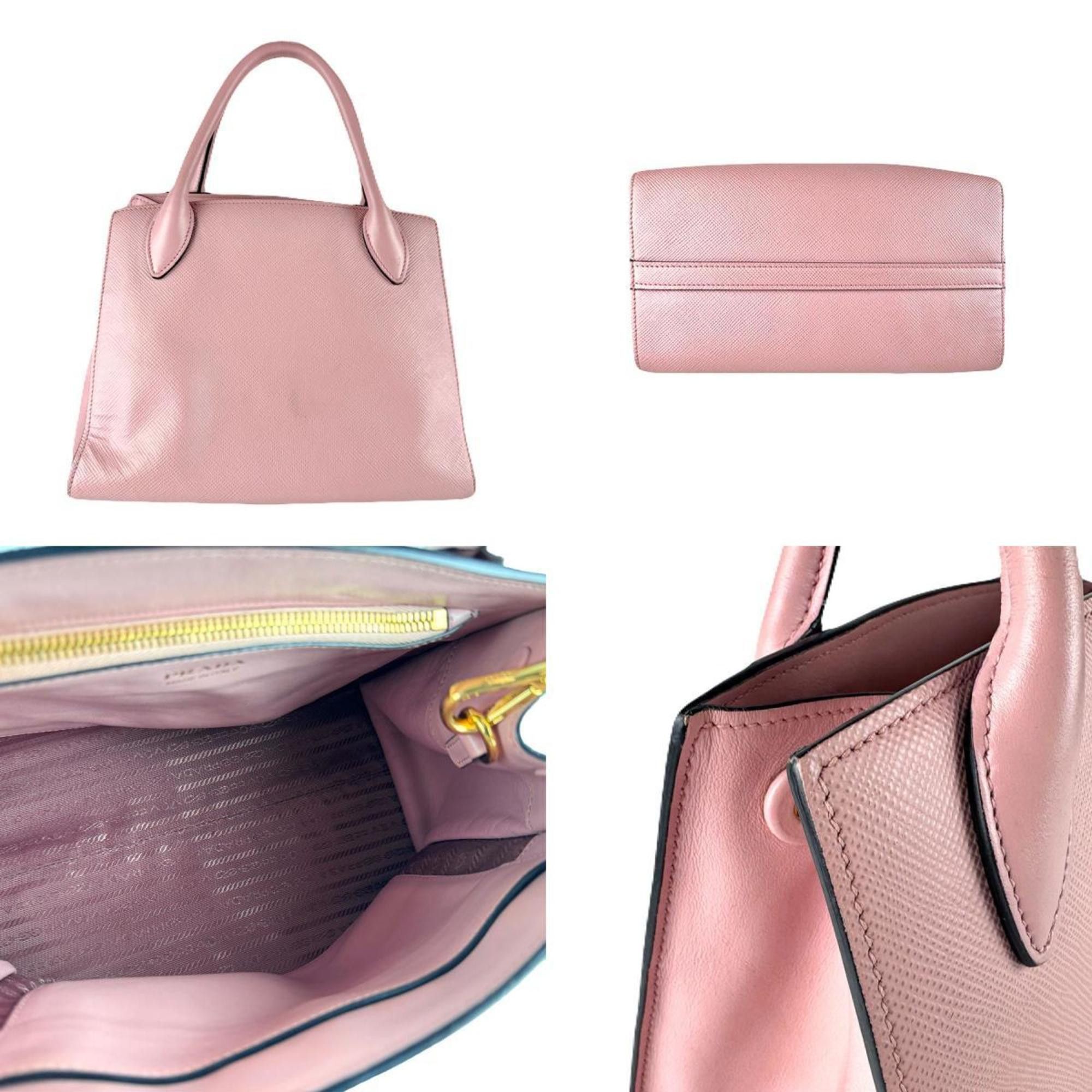 Prada Prada Handbag Shoulder Bag Leather Pink Women's z8414 Size ONE SIZE - 3 Thumbnail