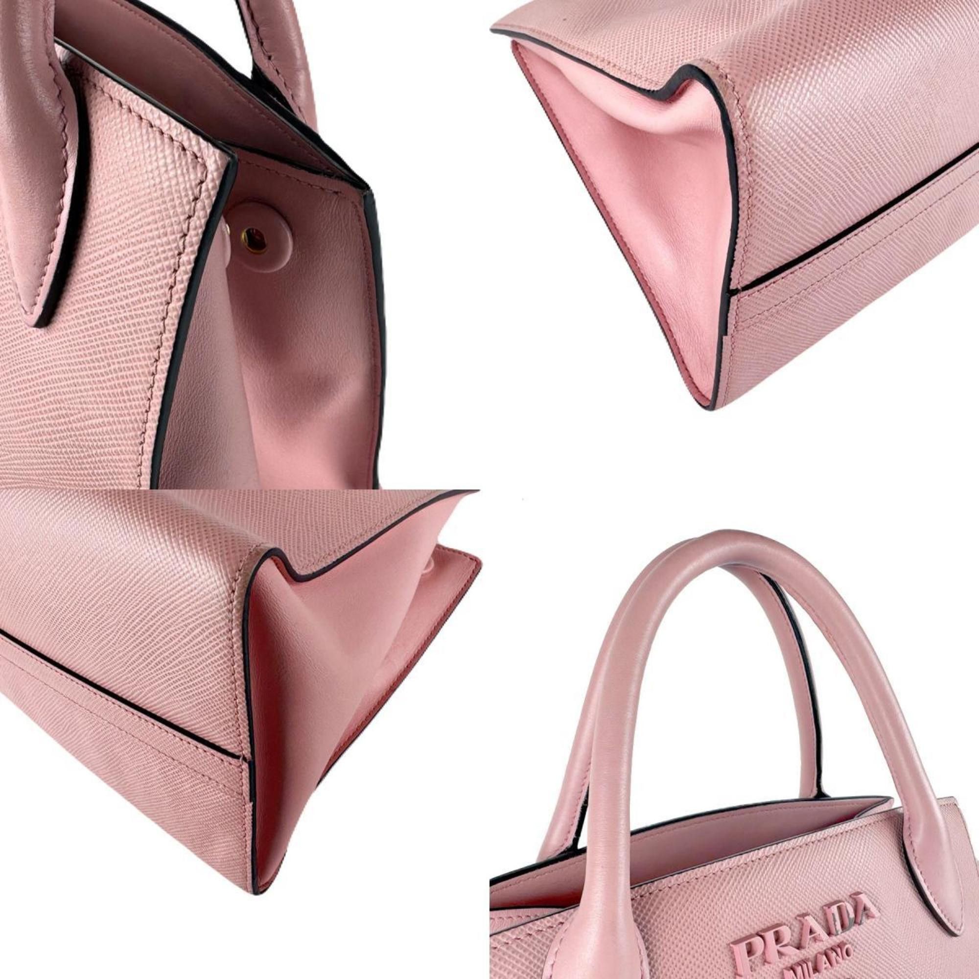 Prada Prada Handbag Shoulder Bag Leather Pink Women's z8414 Size ONE SIZE - 4 Thumbnail