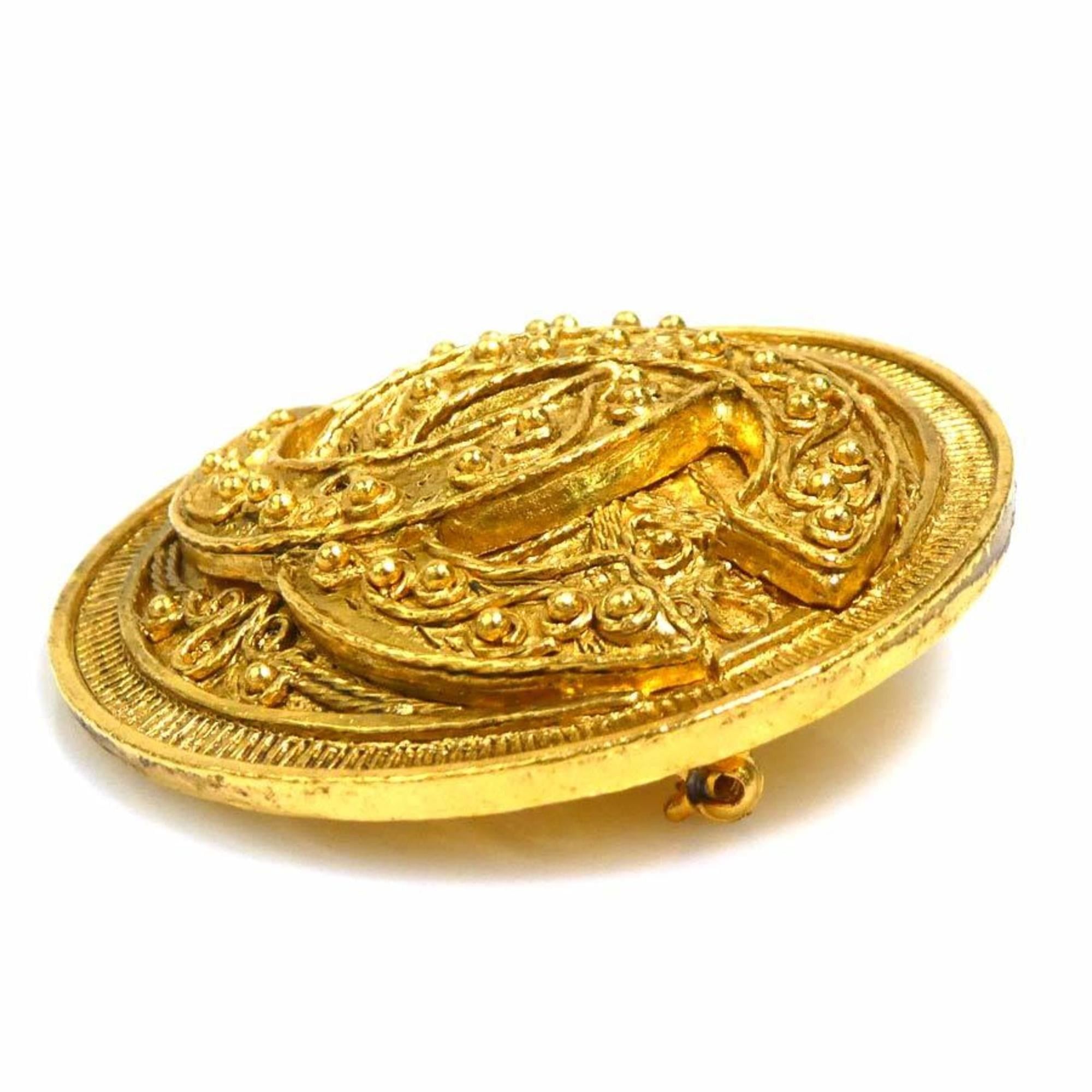 Chanel CHANEL Coco Mark Metal Gold Brooch for Women e61371a Size ONE SIZE - 3 Thumbnail